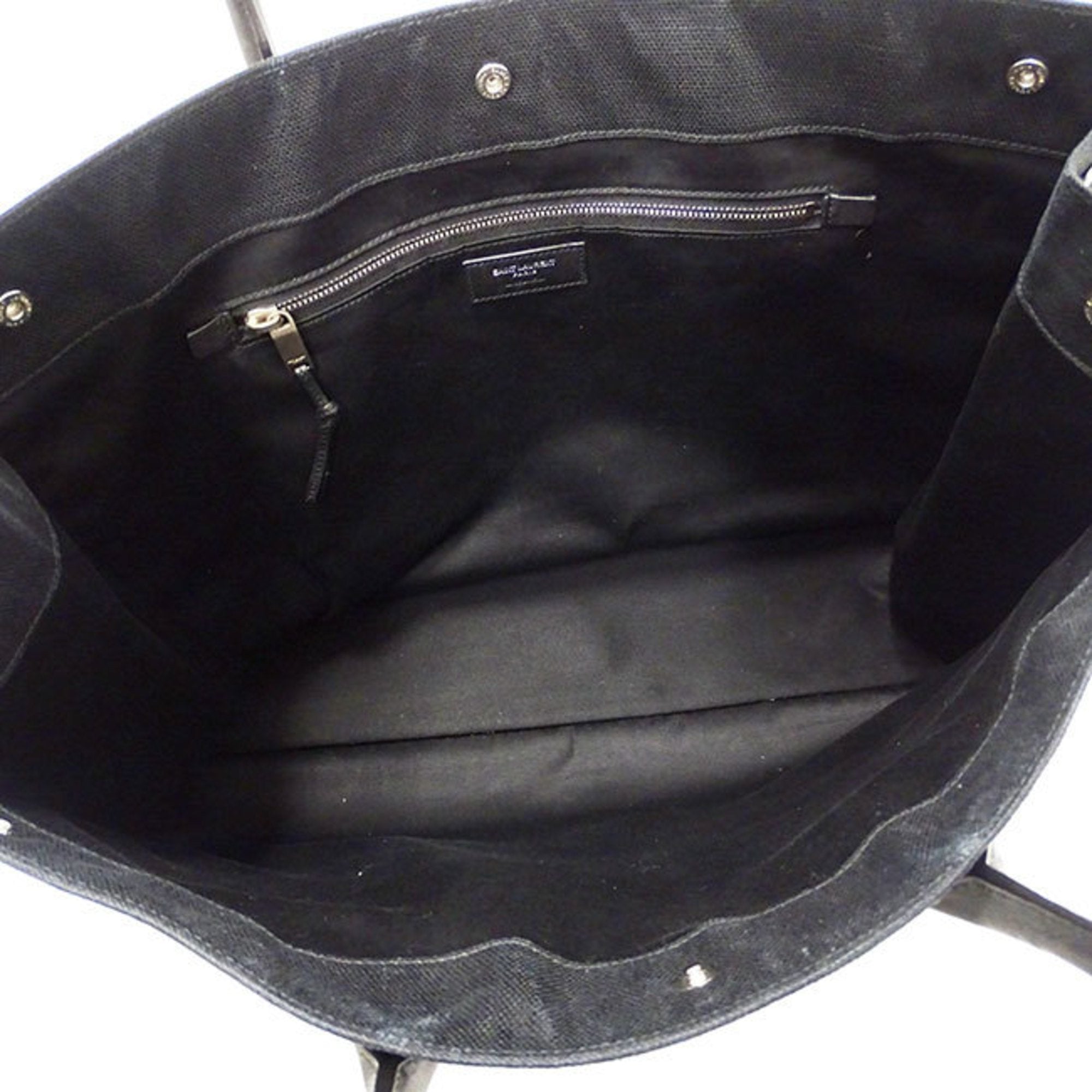 Saint Laurent Black Straw Tote Bag (Pre-Owned)