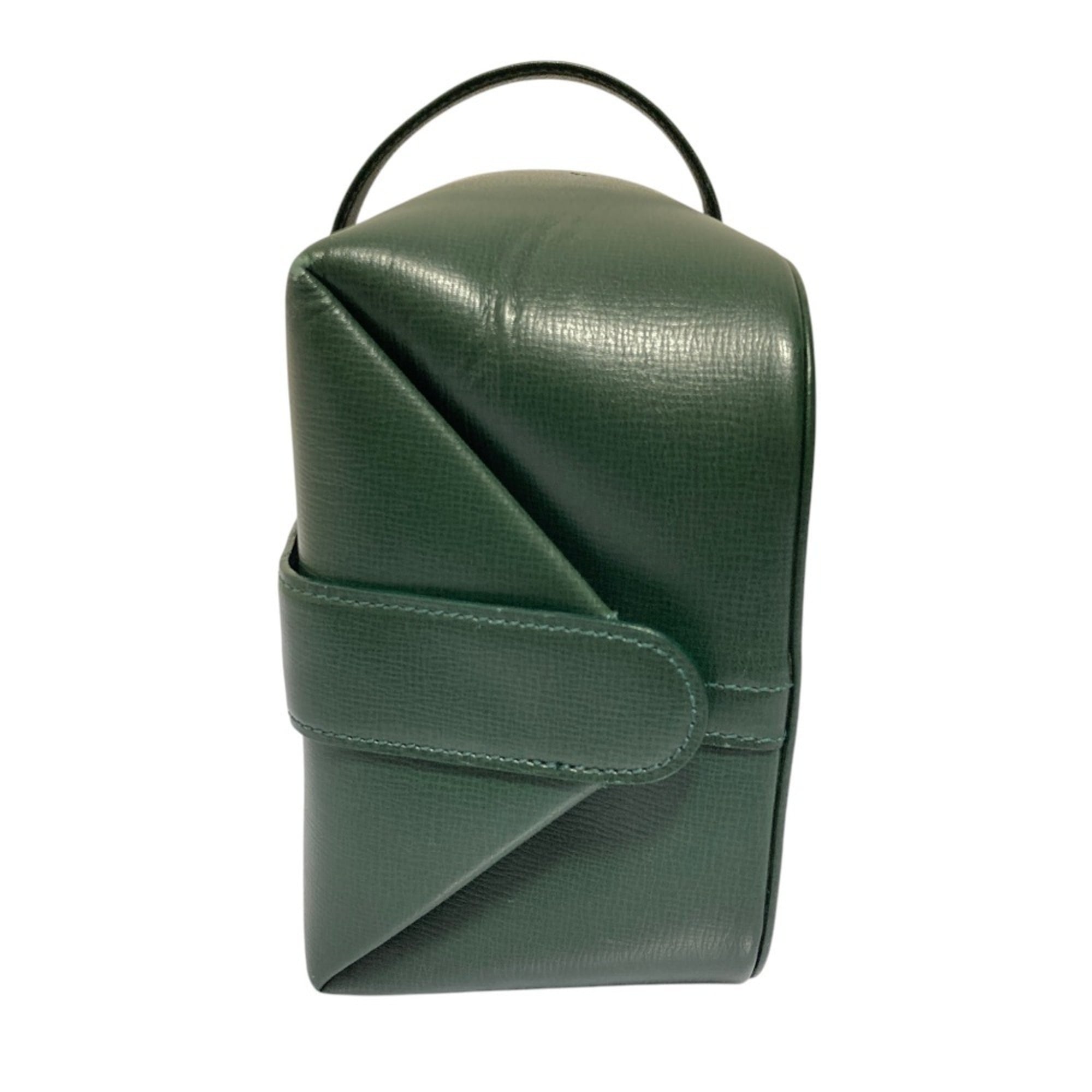 Valextra Green Leather Handbag (Pre-Owned)