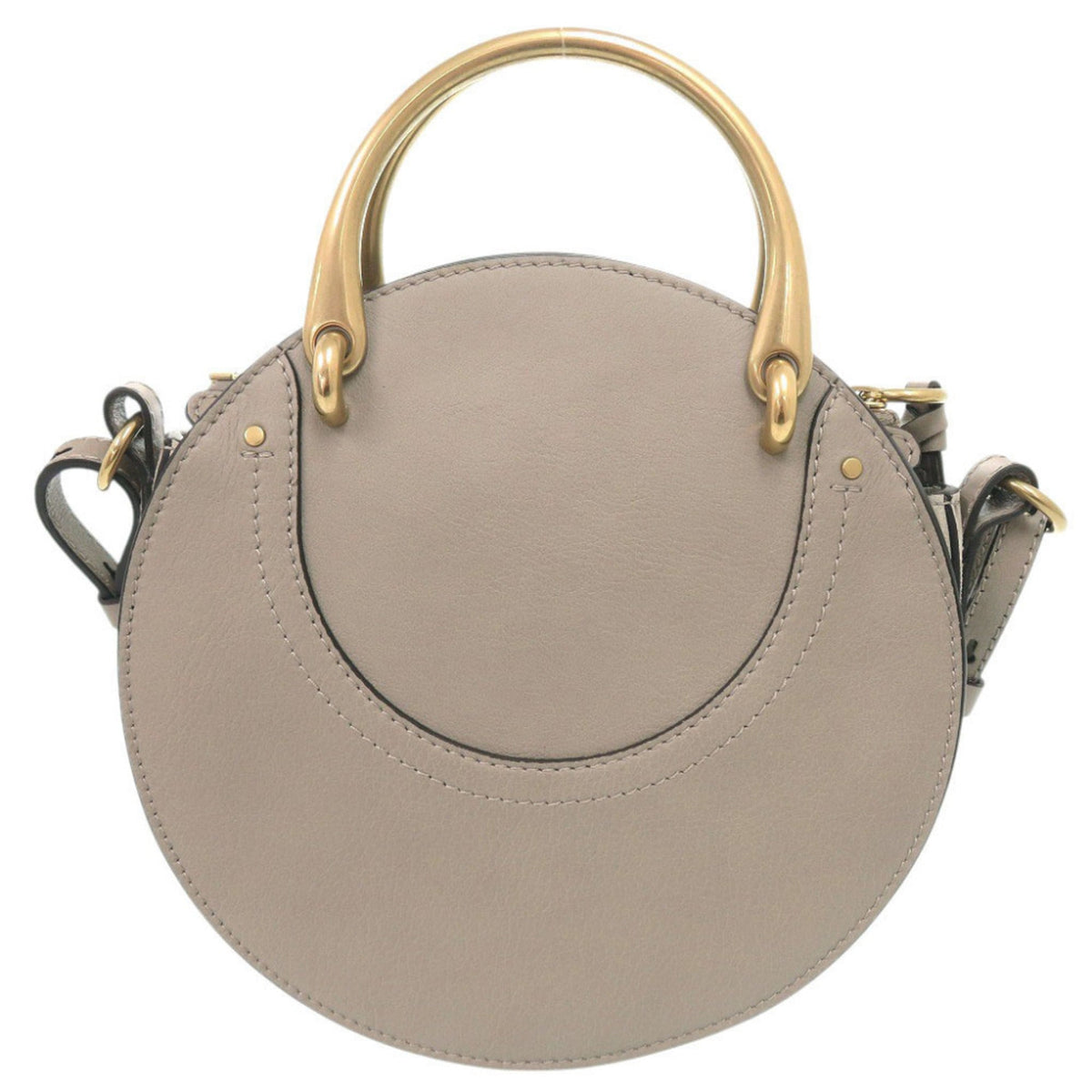 Chloé Gray Beige Suede Leather Handbag Shoulder Bag (Pre-Owned)