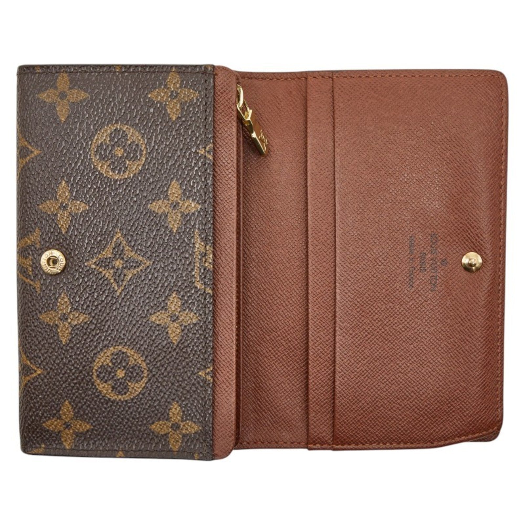 Louis Vuitton Monogram Brown Pvc Leather Wallet (Bi-Fold) (Pre-Owned)