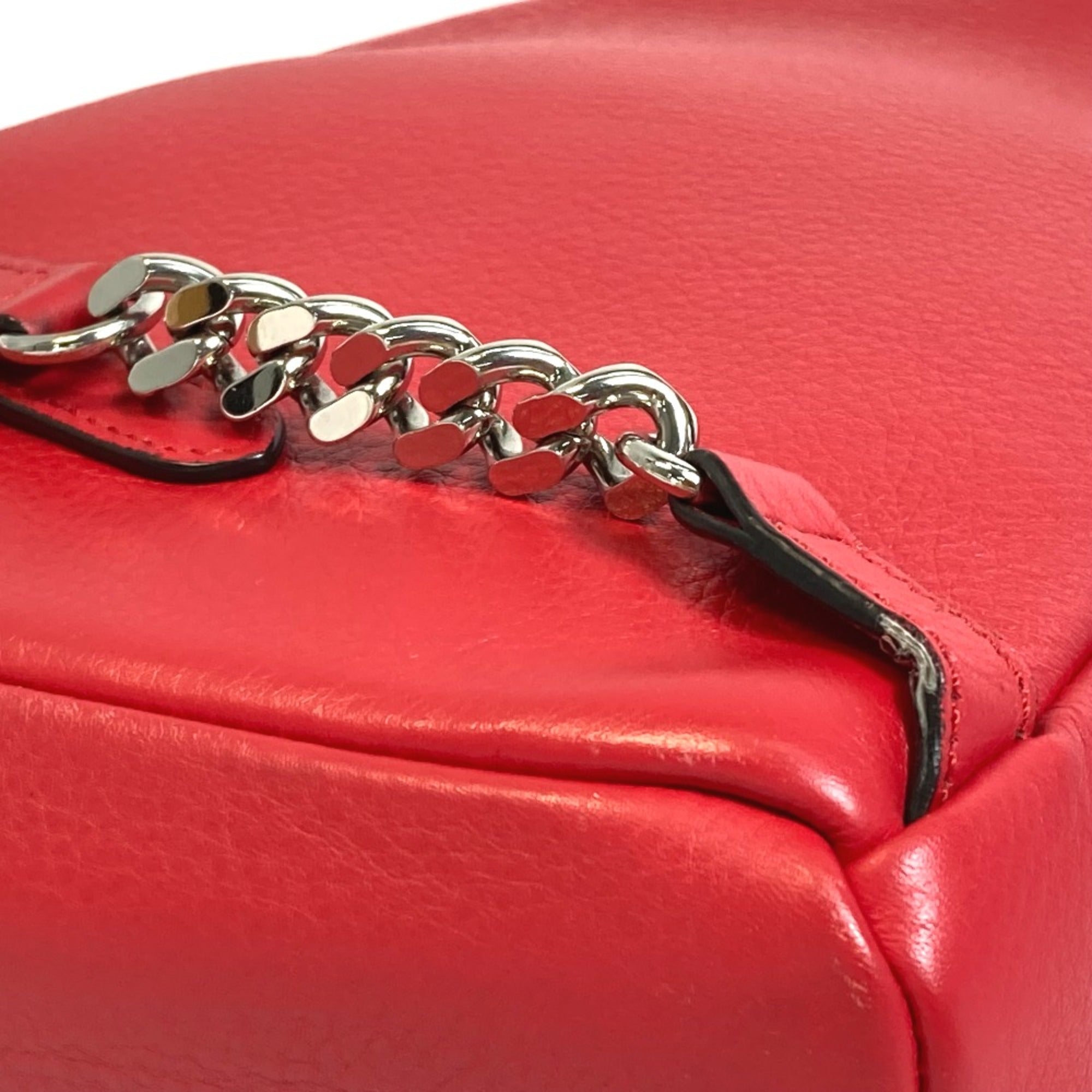 Fendi Red Leather Backpack (Pre-Owned)