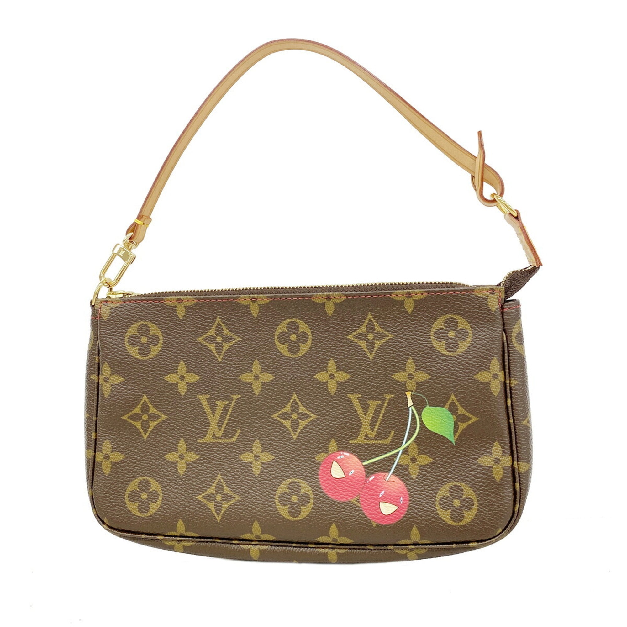 Louis Vuitton Brown Red Color Pouch (Pre-Owned)