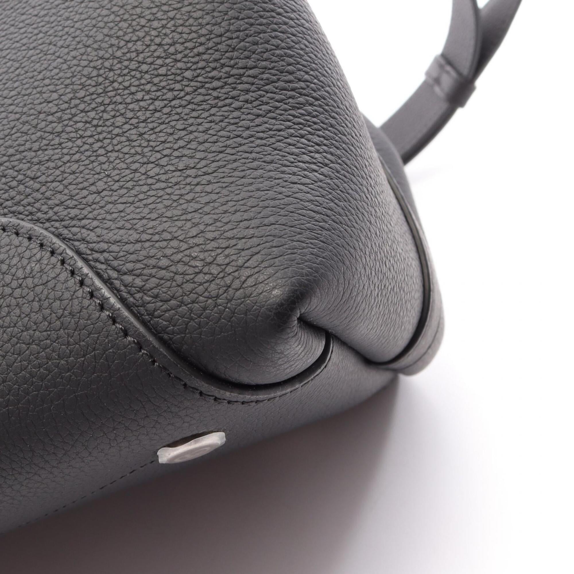 Christian Dior Black Leather Handbag Tote Bag (Pre-Owned)