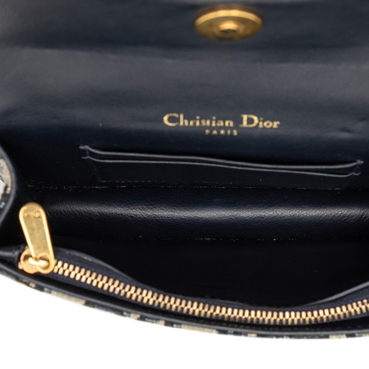 Christian Dior Trotter Beige Navy Canvas Leather Fanny Pack (Pre-Owned)