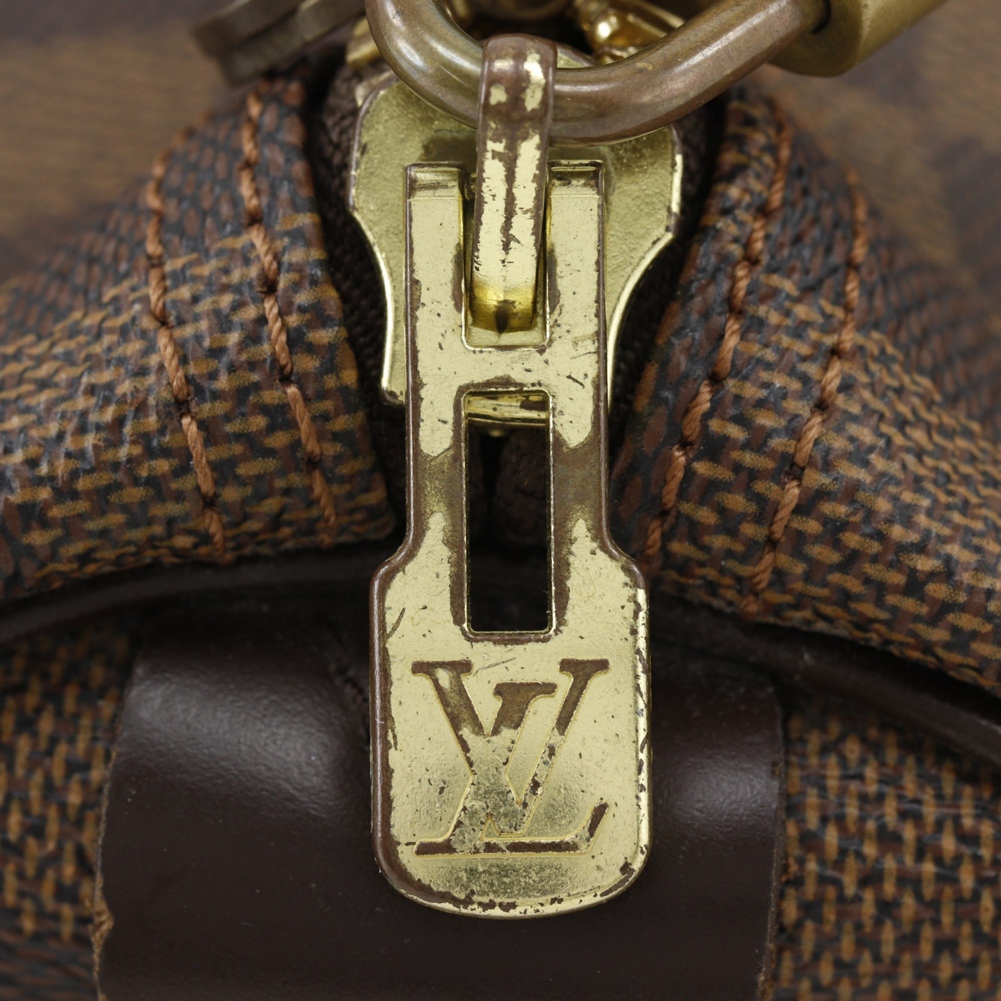 Louis Vuitton Damier Brown Damier Canvas Boston Bag (Pre-Owned)