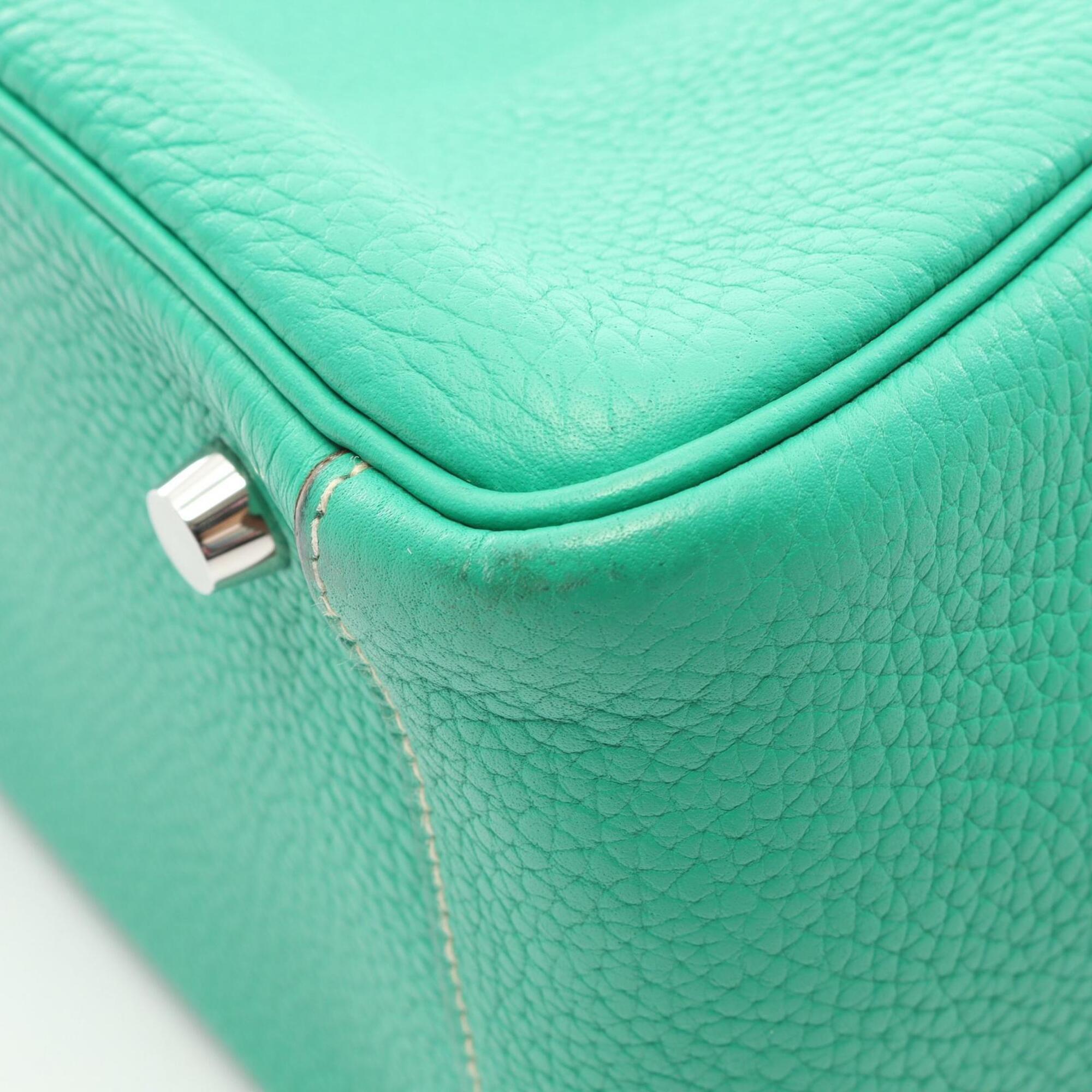 Hermes Beige Green Gris Tourterelle Mint Green Taurillon Clemence Leather Handbag Shoulder Bag (Pre-Owned)