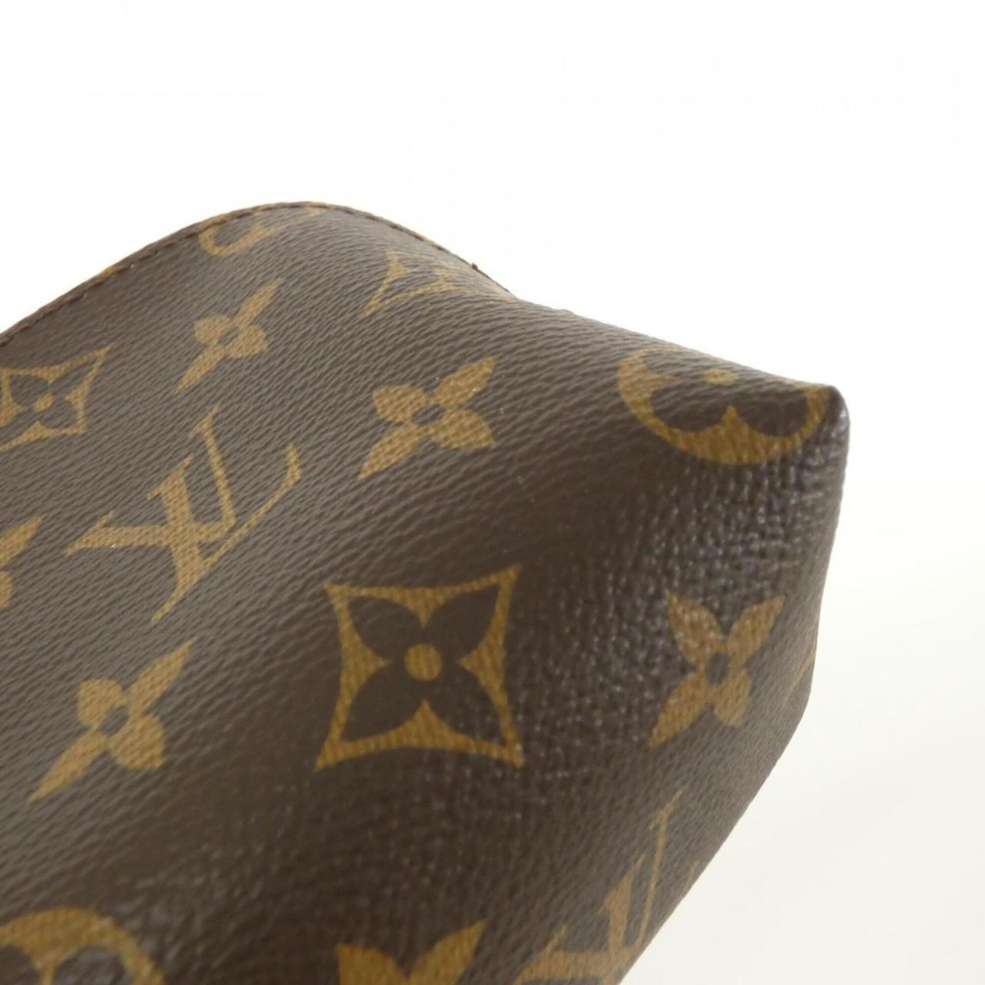 Louis Vuitton Brown Coated Canvas Handbag Pochette Pouch Wash Bag (Pre-Owned)
