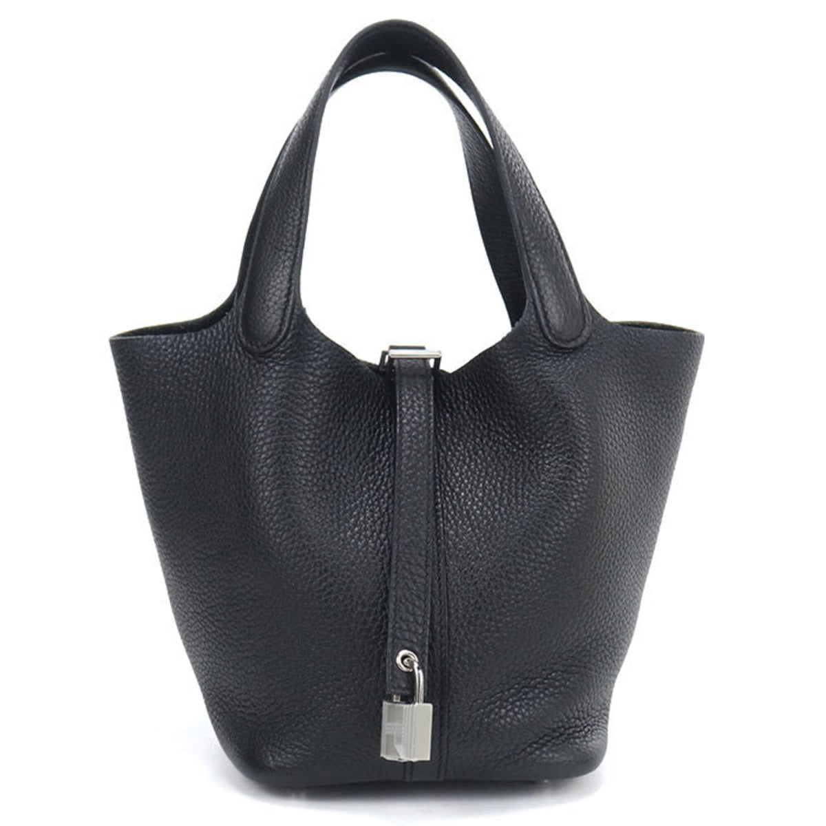 Hermes Black Taurillon Clemence Leather Handbag (Pre-Owned)