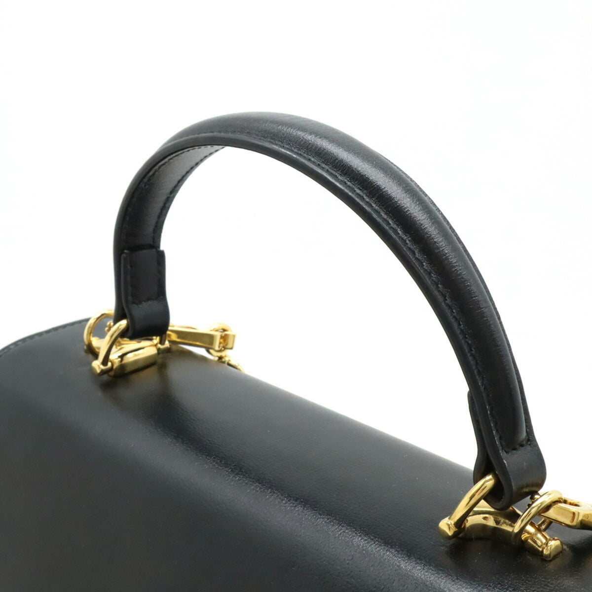 Gucci Black Leather Handbag Shoulder Bag (Pre-Owned)