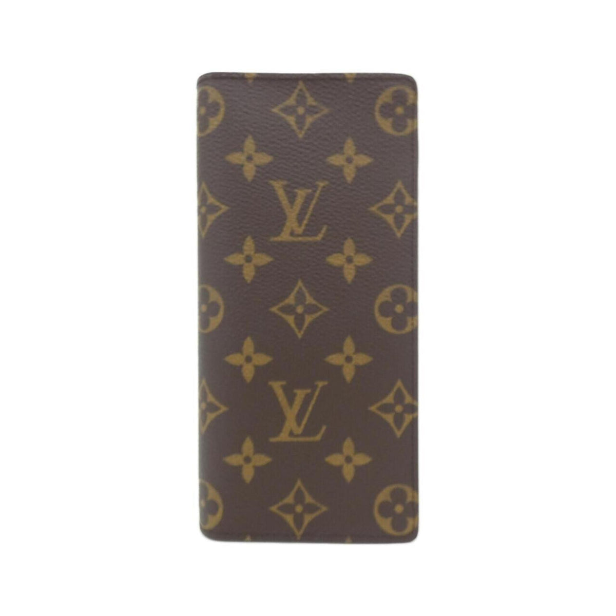 Louis Vuitton Marron Coated Canvas Long Wallet (Bi-Fold) (Pre-Owned)
