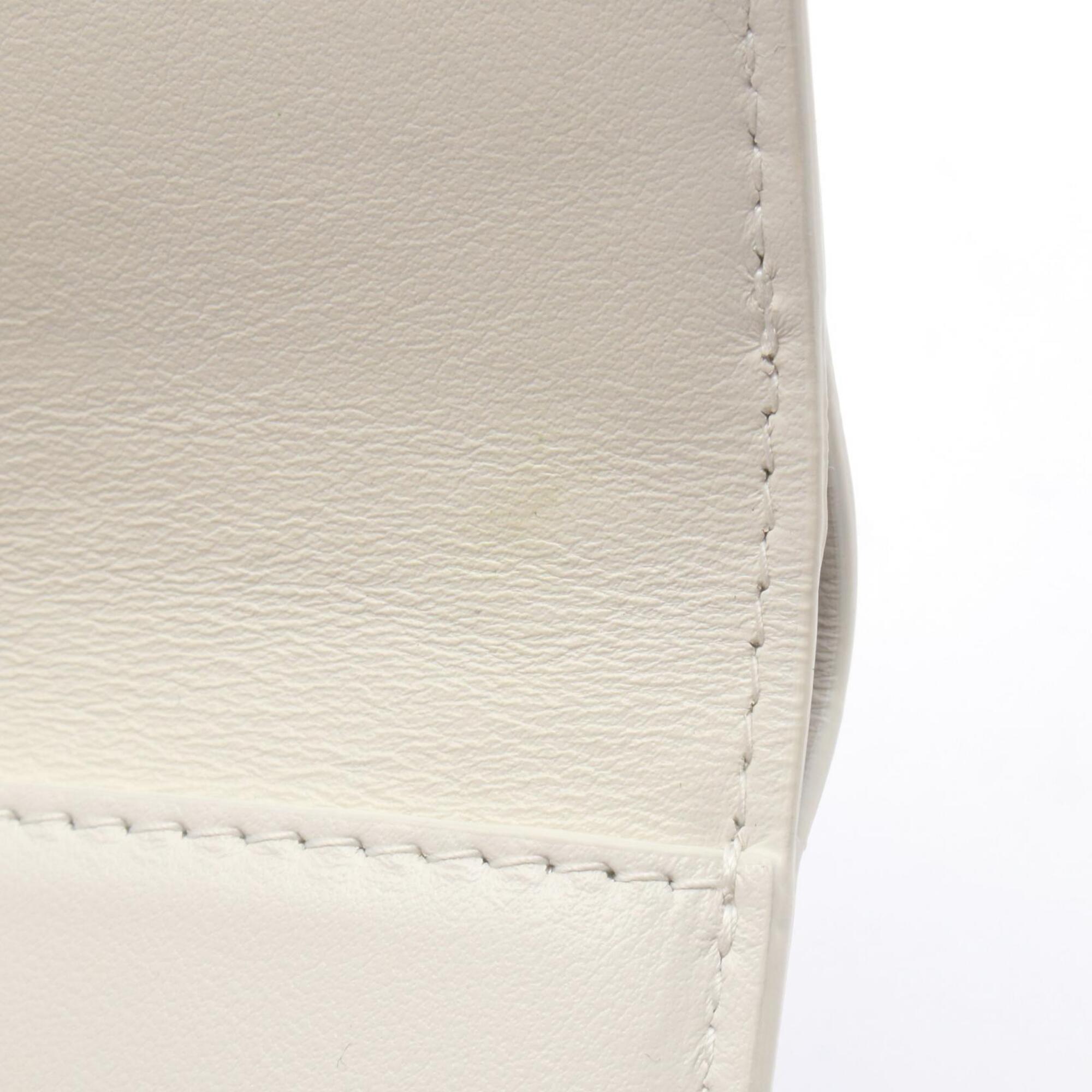 Bottega Veneta White Leather Wallet (Tri-Fold) (Pre-Owned)