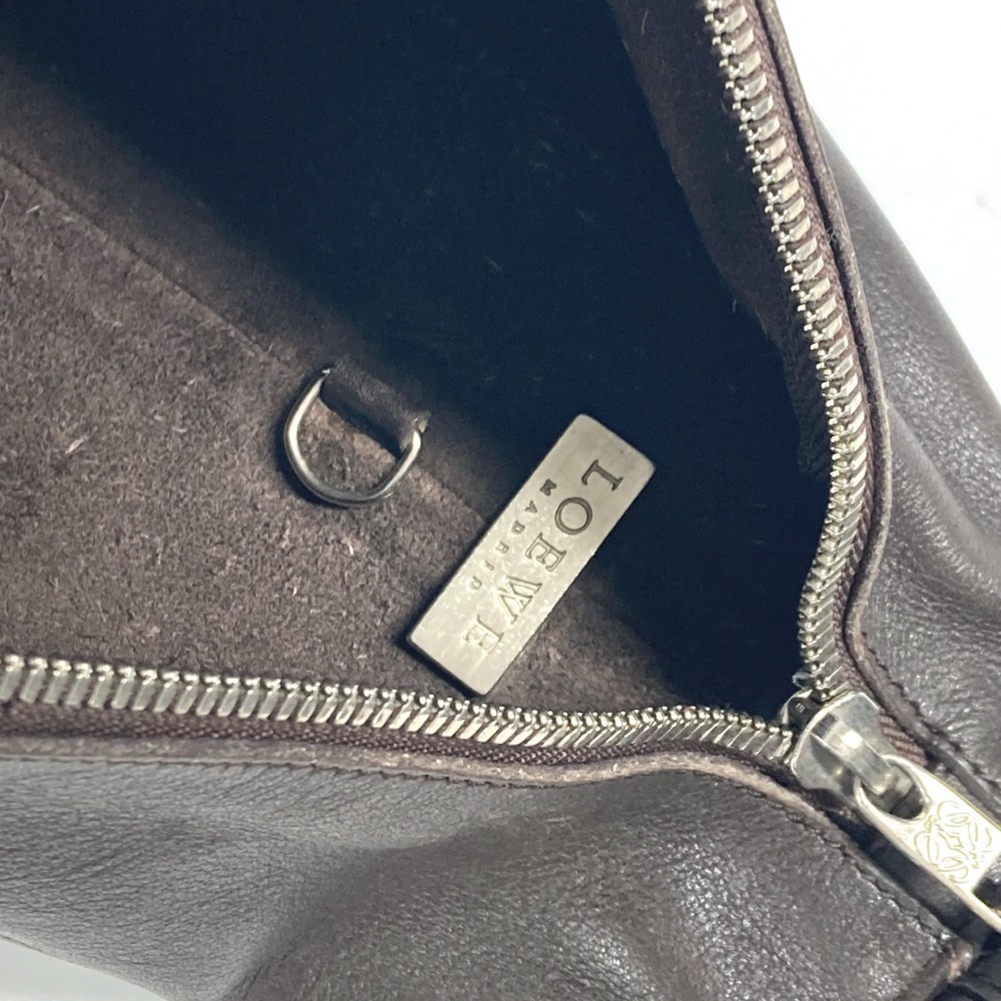 Loewe Anton Brown Leather Backpack Shoulder Bag (Pre-Owned)