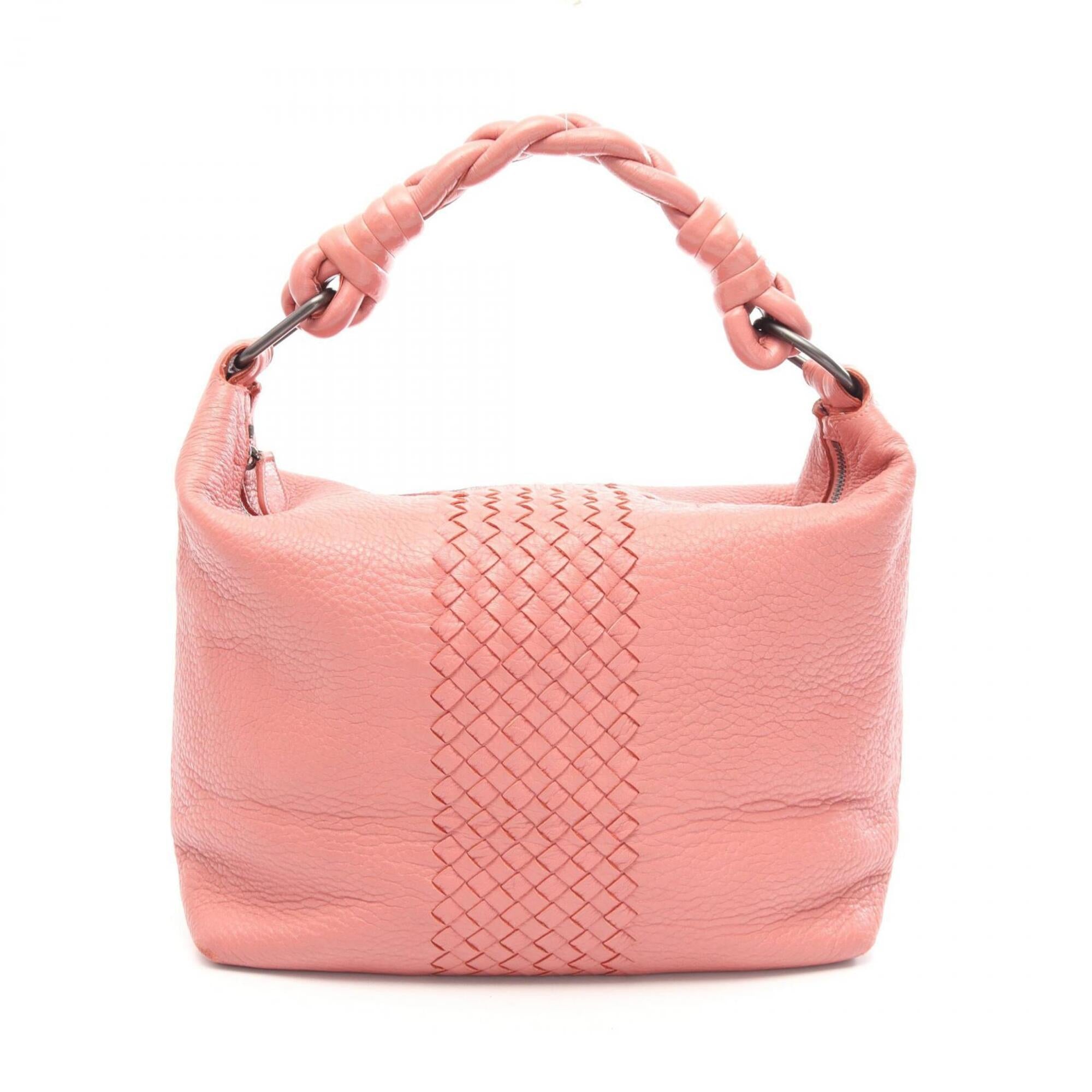Bottega Veneta Pink Leather Handbag Shoulder Bag (Pre-Owned)
