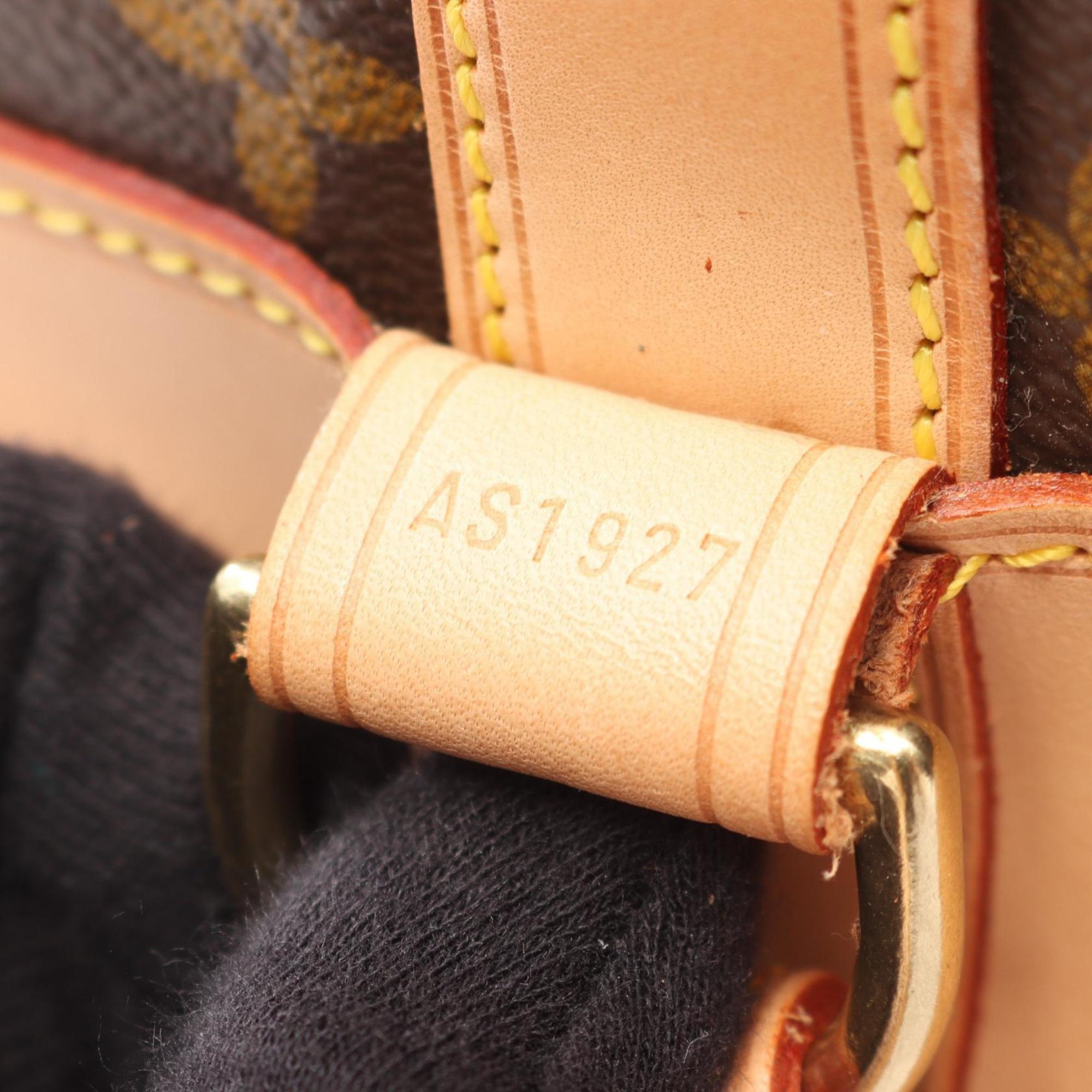Louis Vuitton Brown Coated Canvas Leather Handbag Shoulder Bag (Pre-Owned)