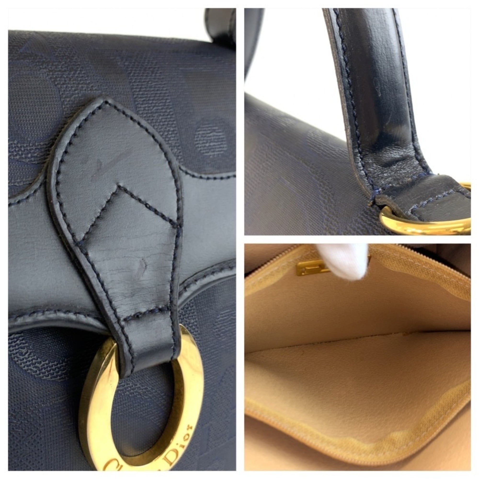 Christian Dior Navy Pvc Handbag (Pre-Owned)