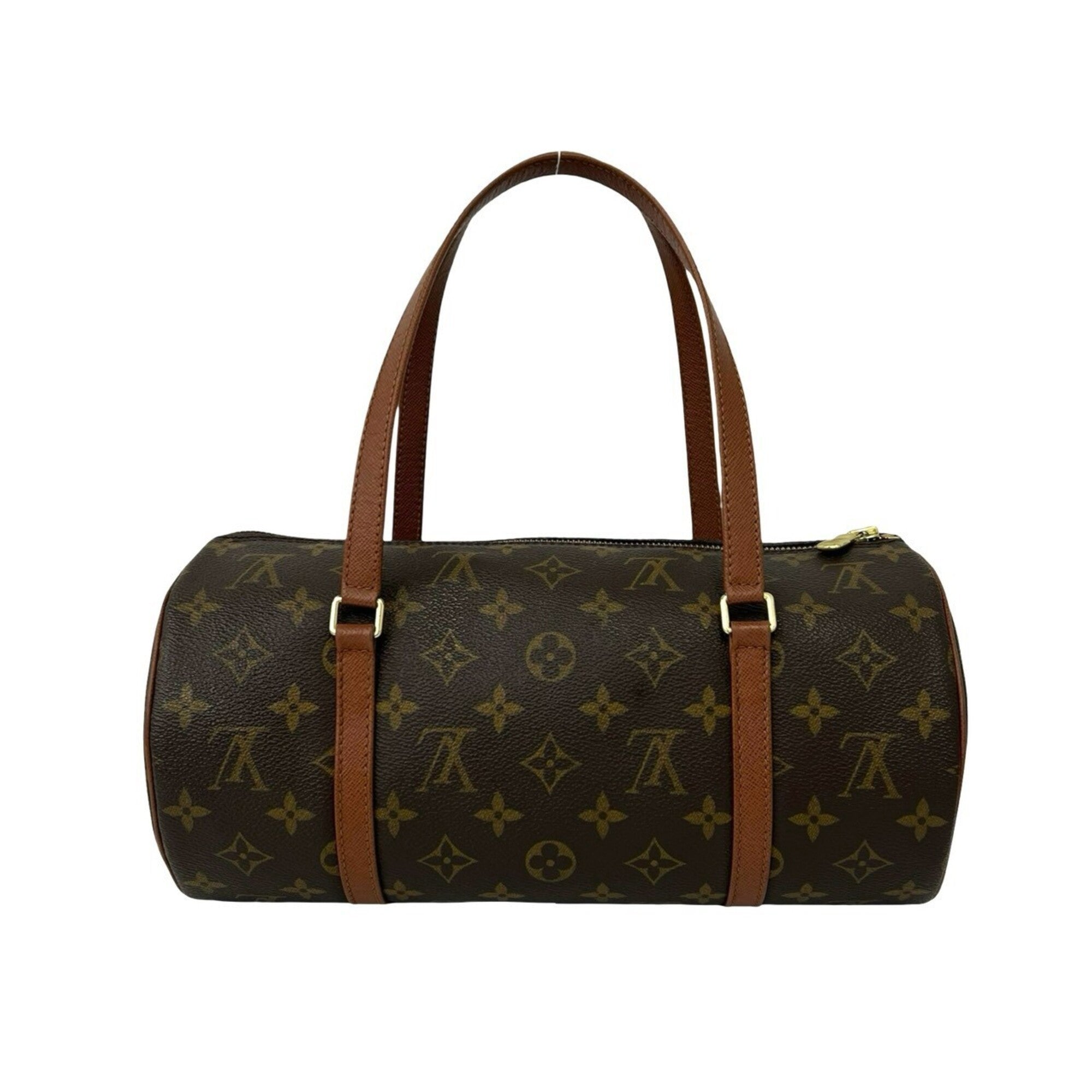 Louis Vuitton Brown Leather Pvc Handbag (Pre-Owned)