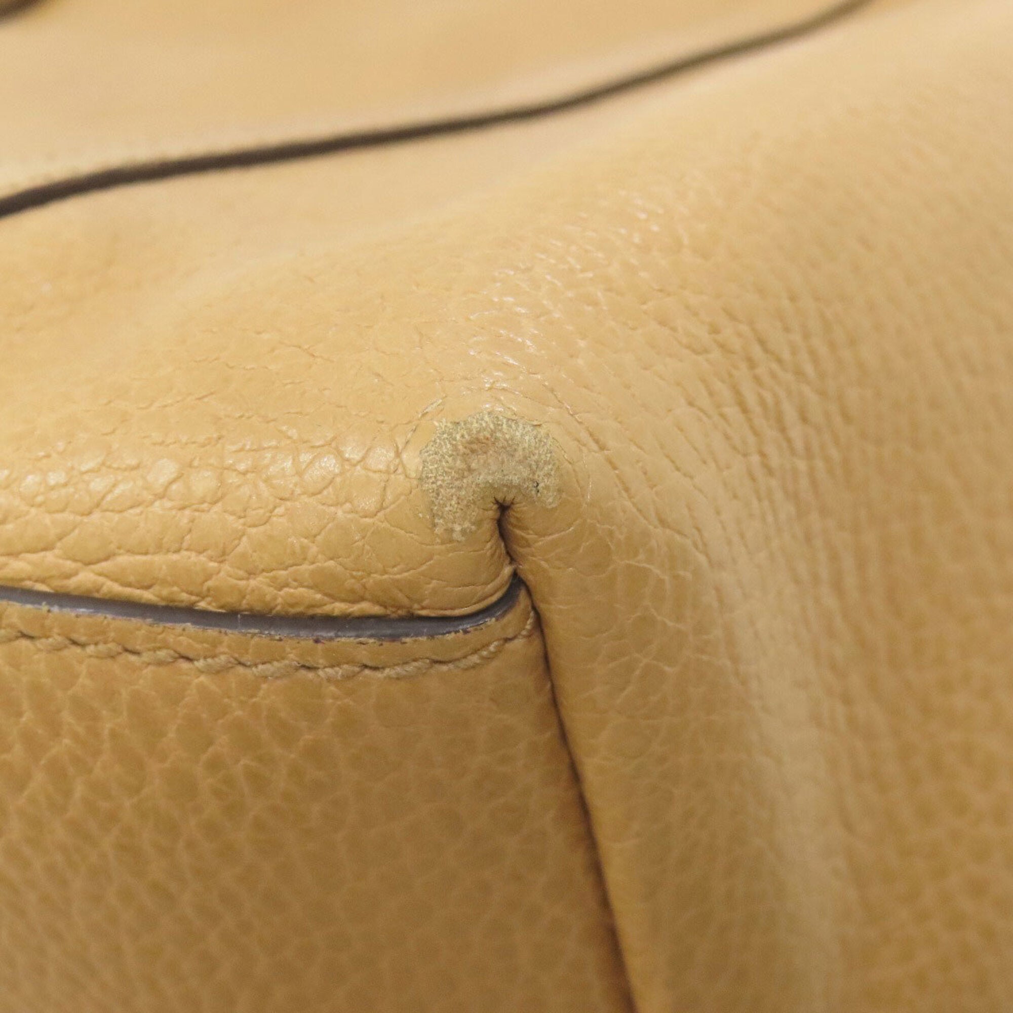Gucci Beige Leather Tote Bag (Pre-Owned)