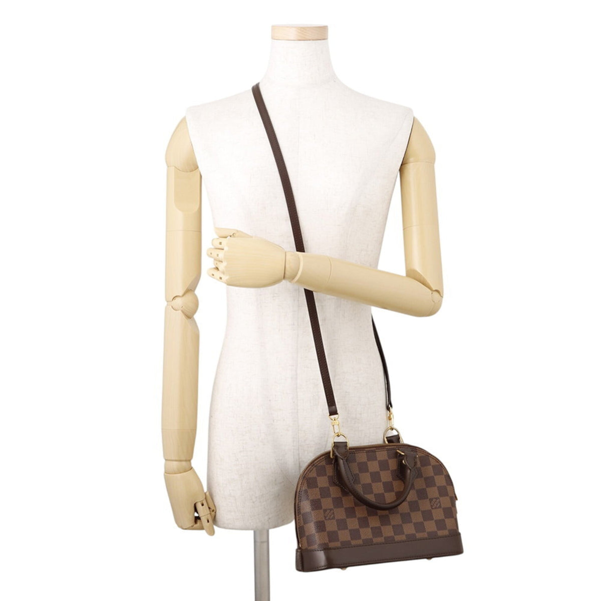 Louis Vuitton Damier Brown Damier Canvas Ebene Handbag (Pre-Owned)