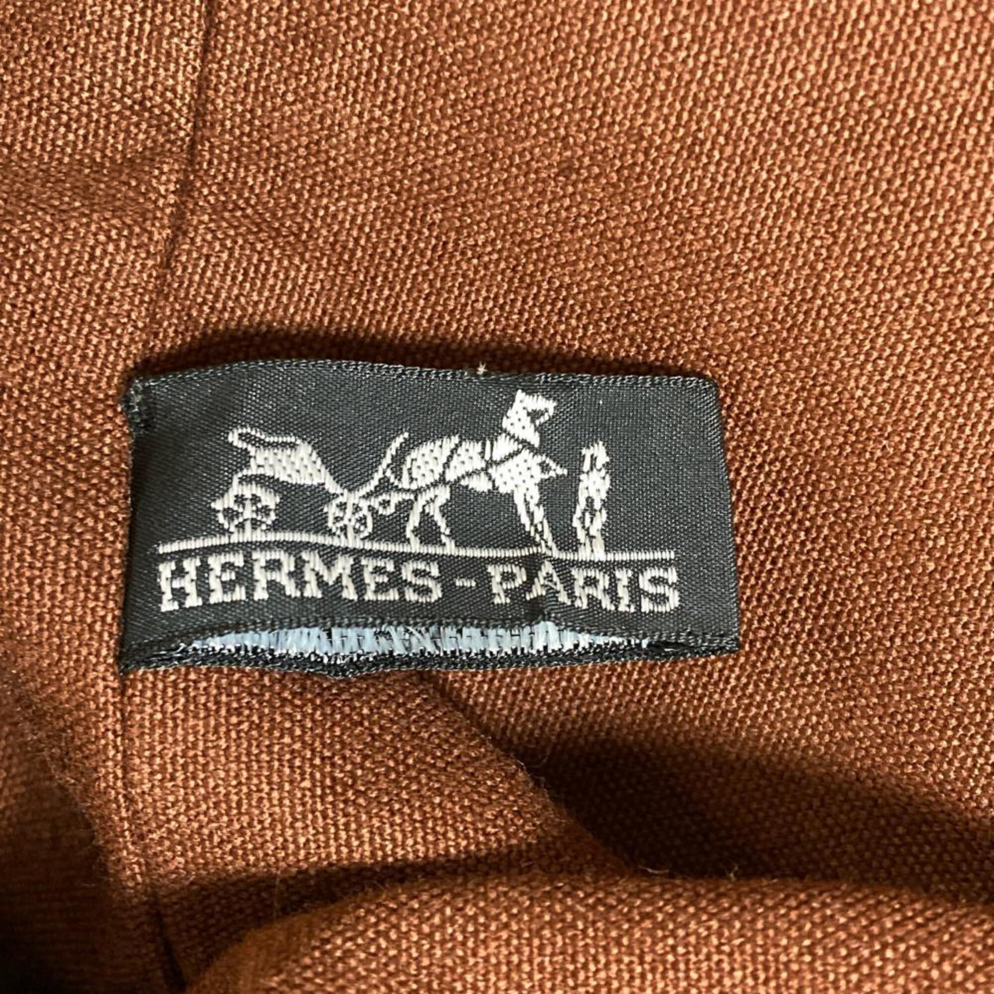 Hermes Brown Cotton Shoulder Bag (Pre-Owned)