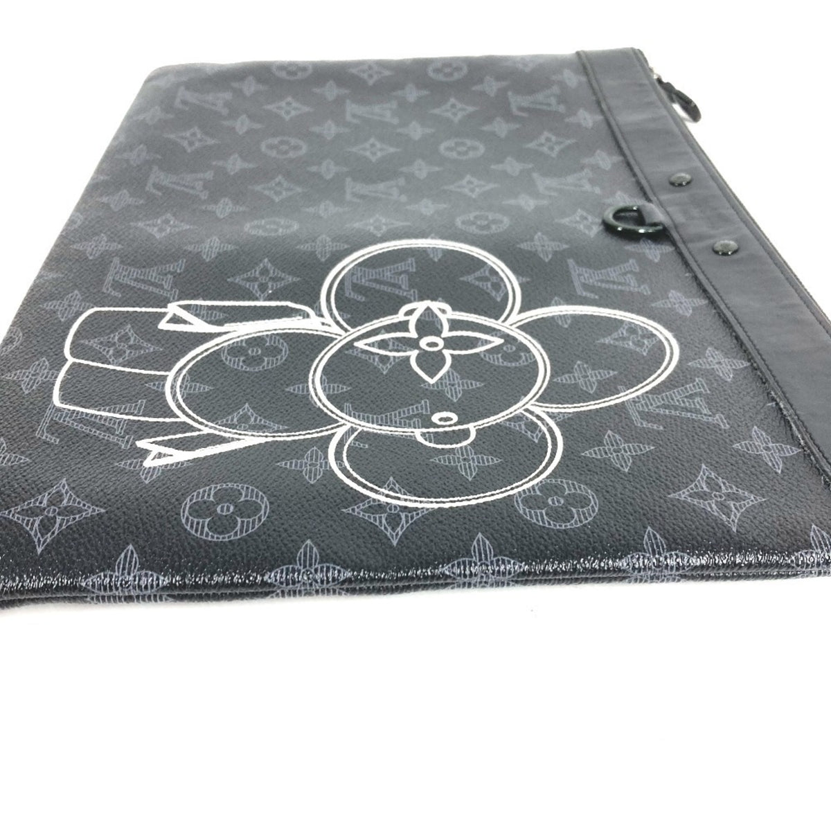 Louis Vuitton Monogram Eclipse Black Monogram Eclipse Clutch Bag Handbag Pochette (Pre-Owned)