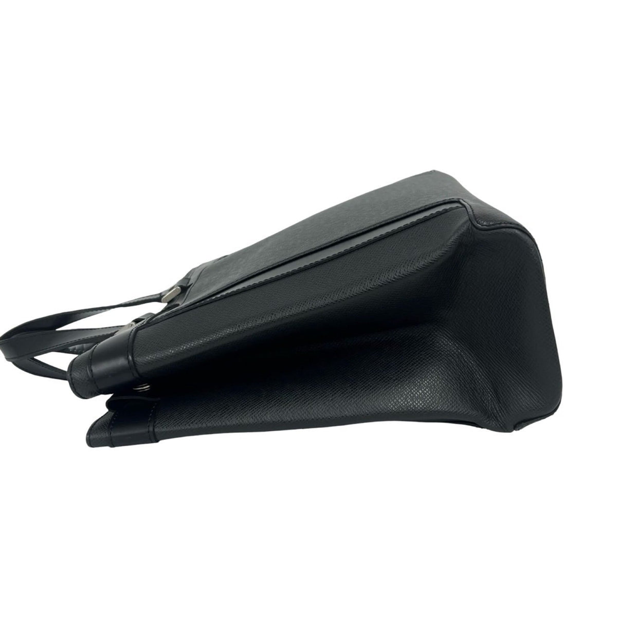Louis Vuitton Black Leather Handbag Tote Bag (Pre-Owned)