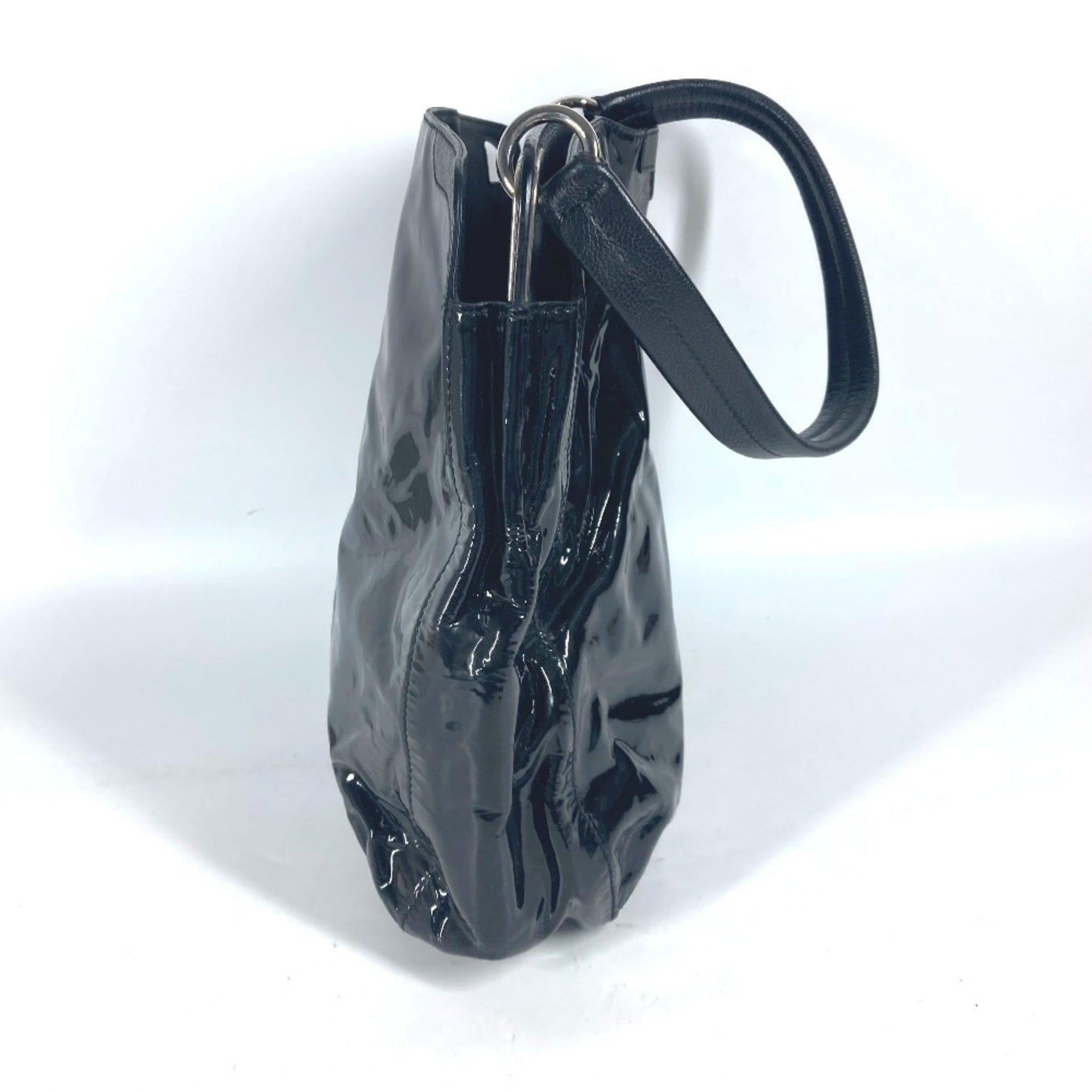 Cartier Marcello Black Leather Shoulder Bag Tote Bag (Pre-Owned)