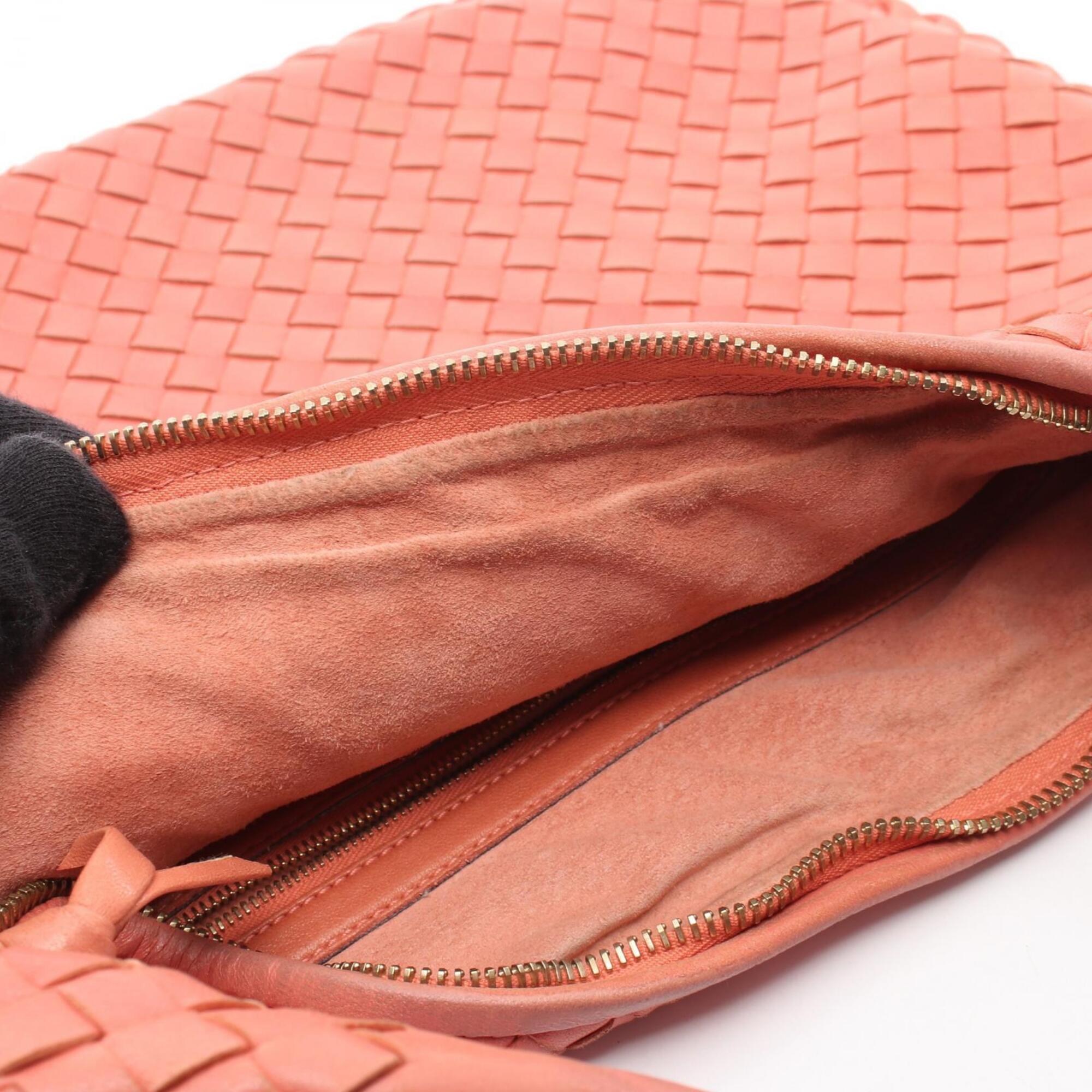Bottega Veneta Pink Leather Handbag Shoulder Bag (Pre-Owned)