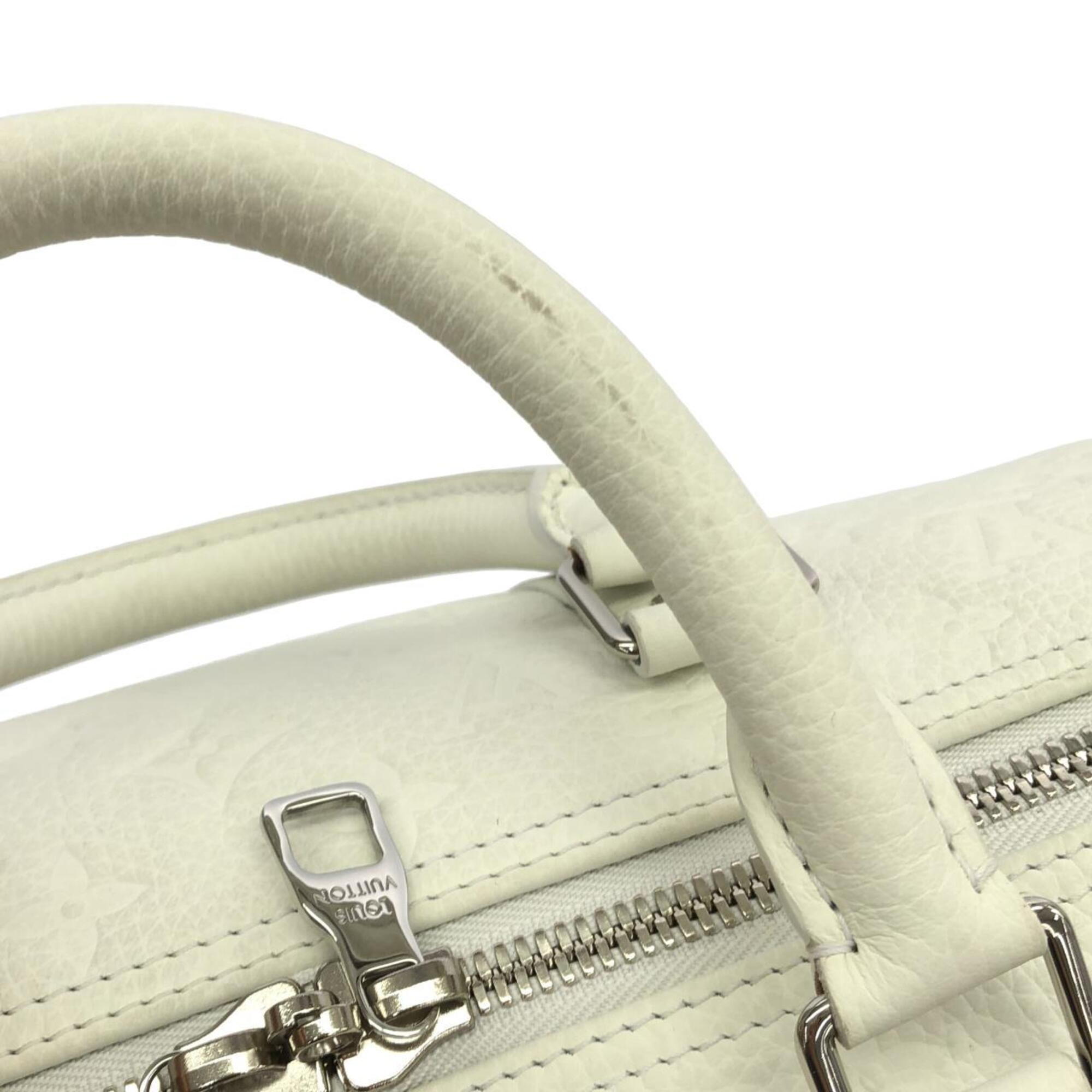 Louis Vuitton Taurillon Blanc Leather Boston Bag (Pre-Owned)