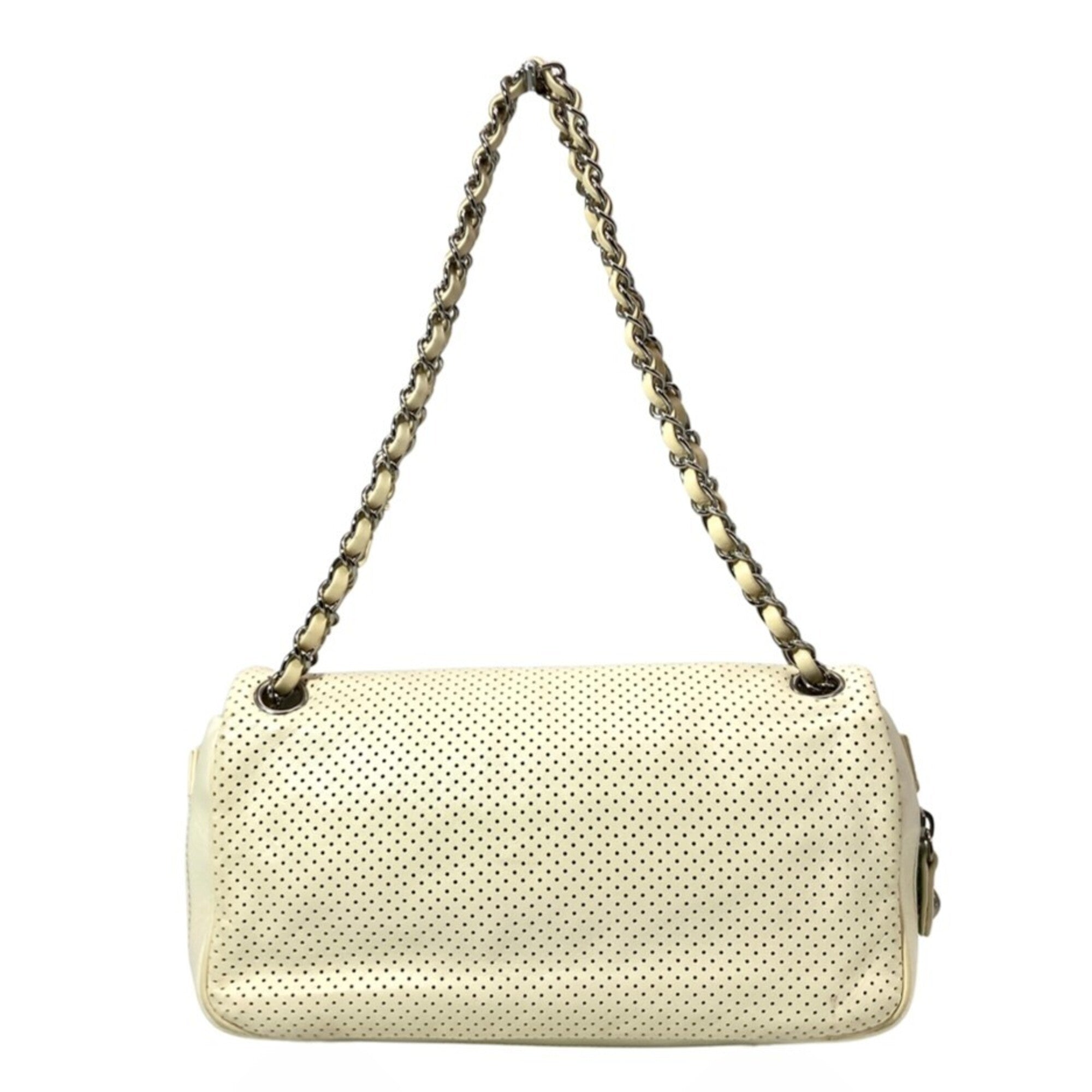 Chanel Green White Shoulder Bag (Pre-Owned)