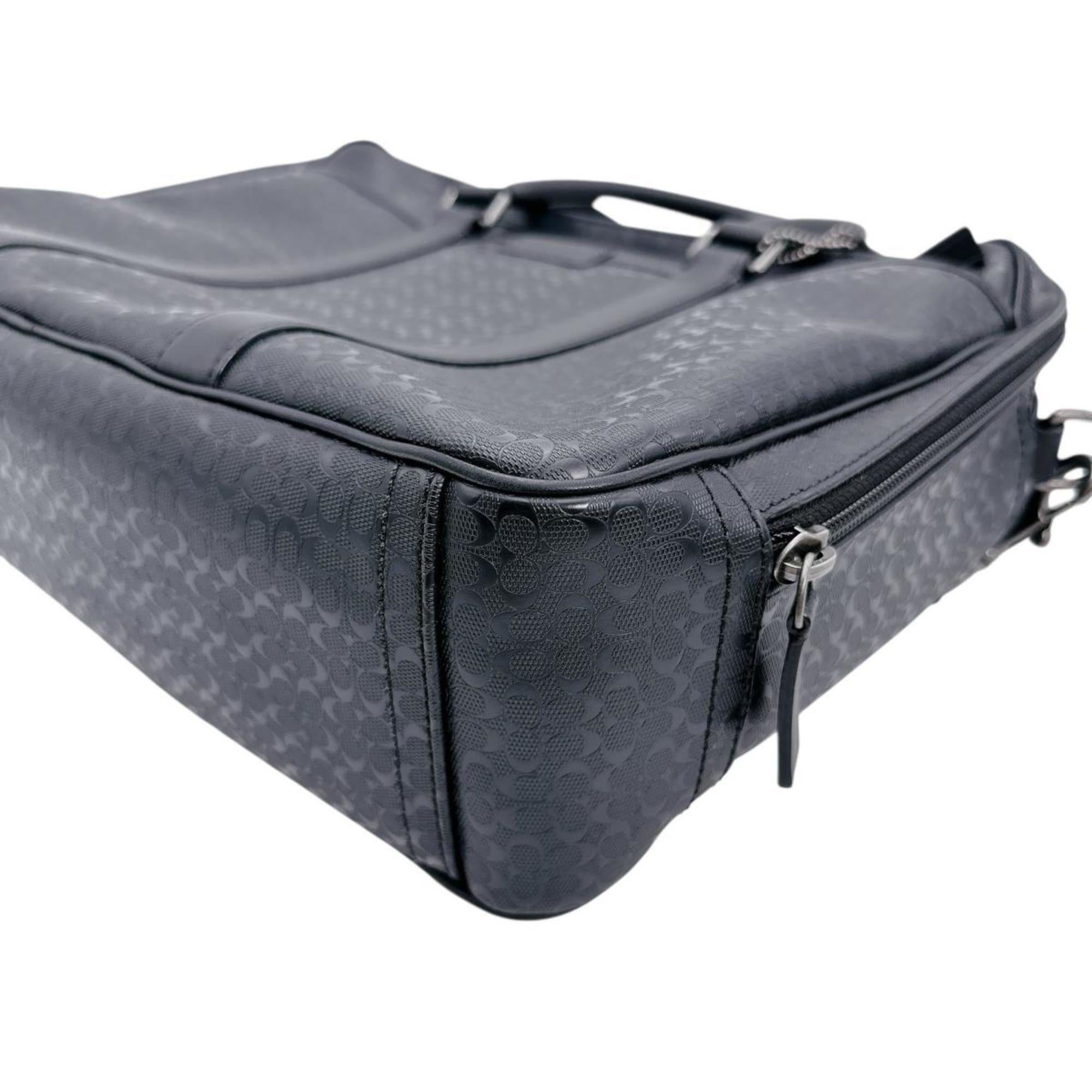 Coach Black Pvc Briefcase (Pre-Owned)