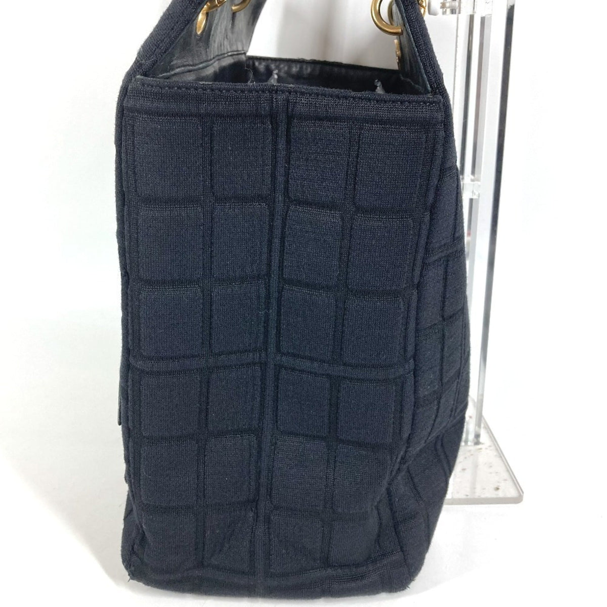 Chanel Black Cotton Shoulder Bag Tote Bag (Pre-Owned)