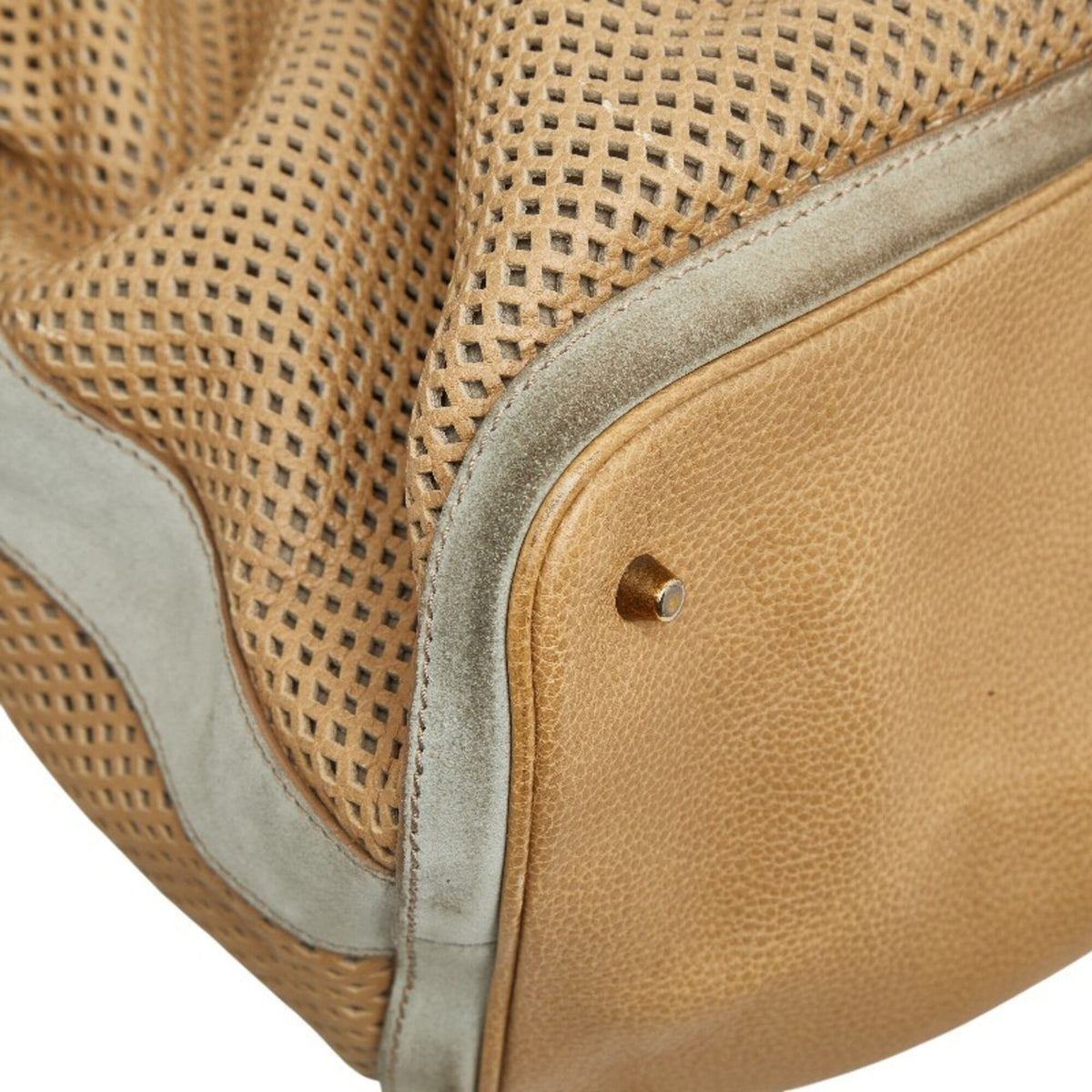 Burberry Beige Leather Handbag Shoulder Bag (Pre-Owned)