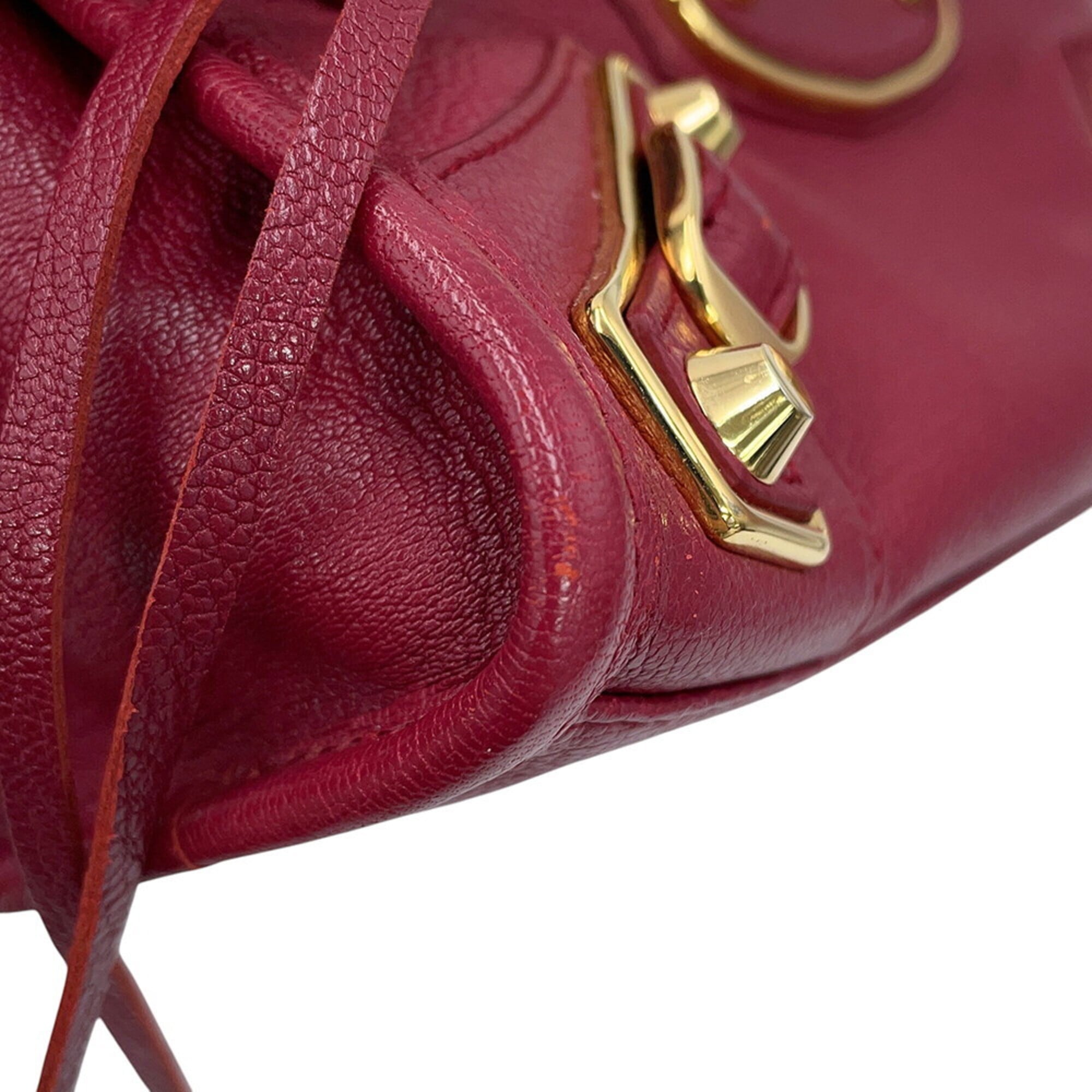 Balenciaga Wine Leather Handbag (Pre-Owned)