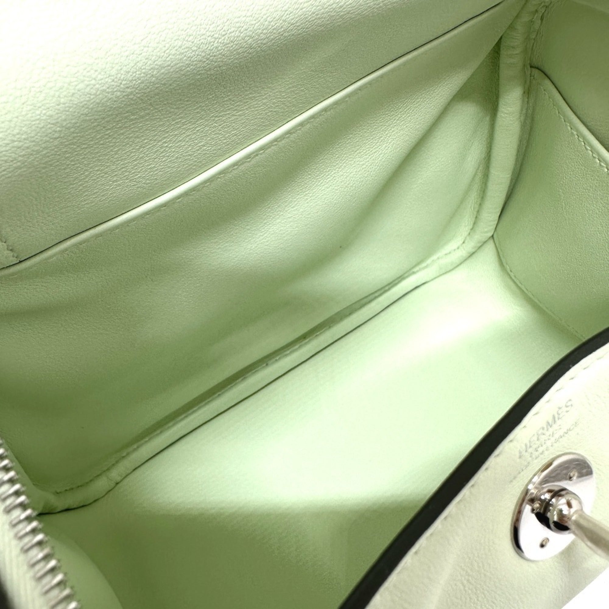 Hermes Light Green Swift Leather Handbag Shoulder Bag (Pre-Owned)