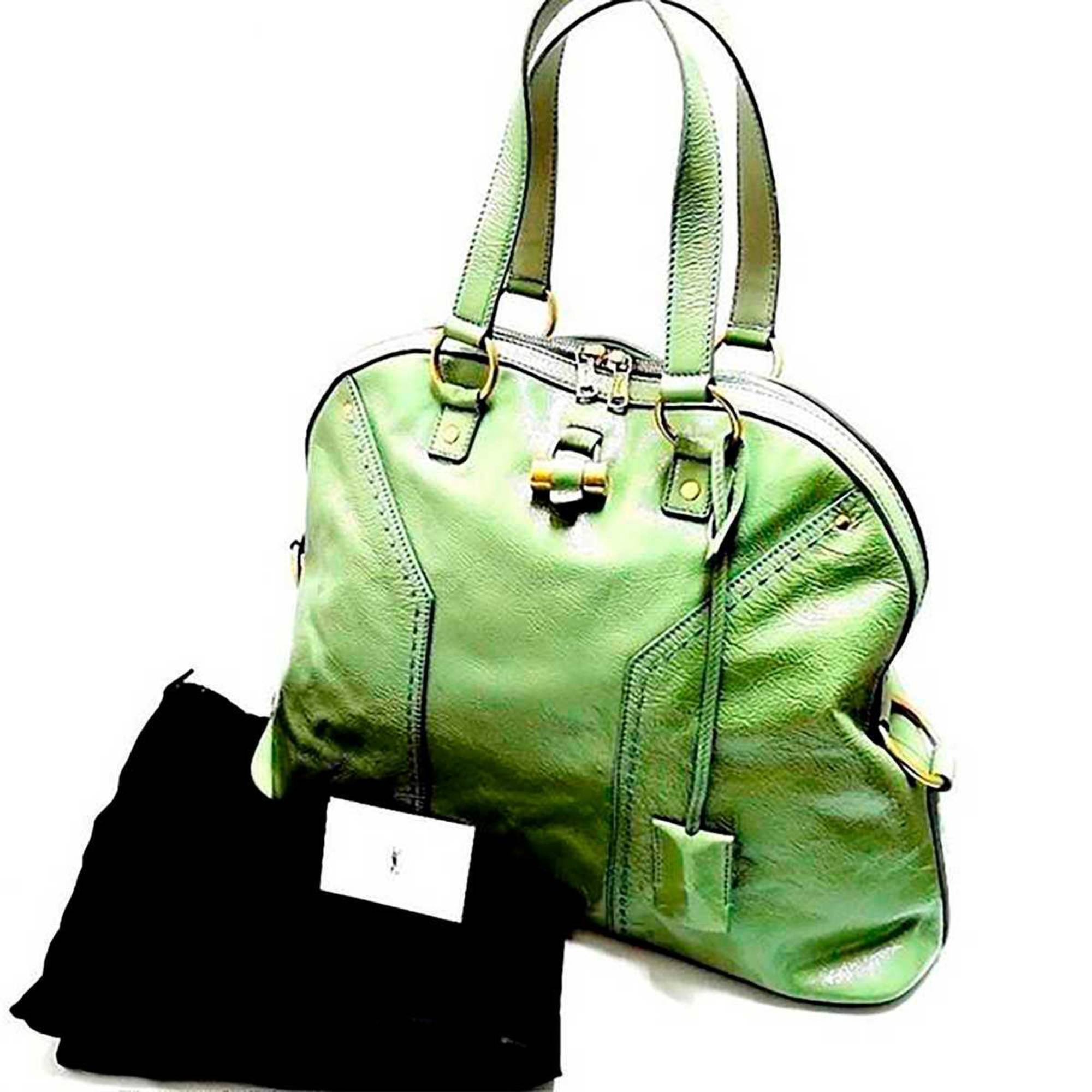 Yves Saint Laurent Muse Moss Green Tote Bag (Pre-Owned)