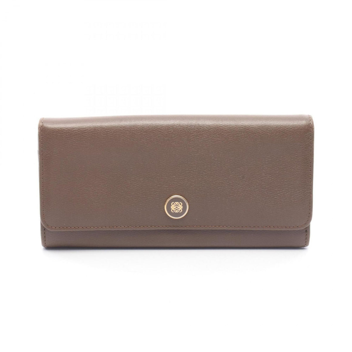 Loewe Brown Leather Long Wallet (Bi-Fold) (Pre-Owned)