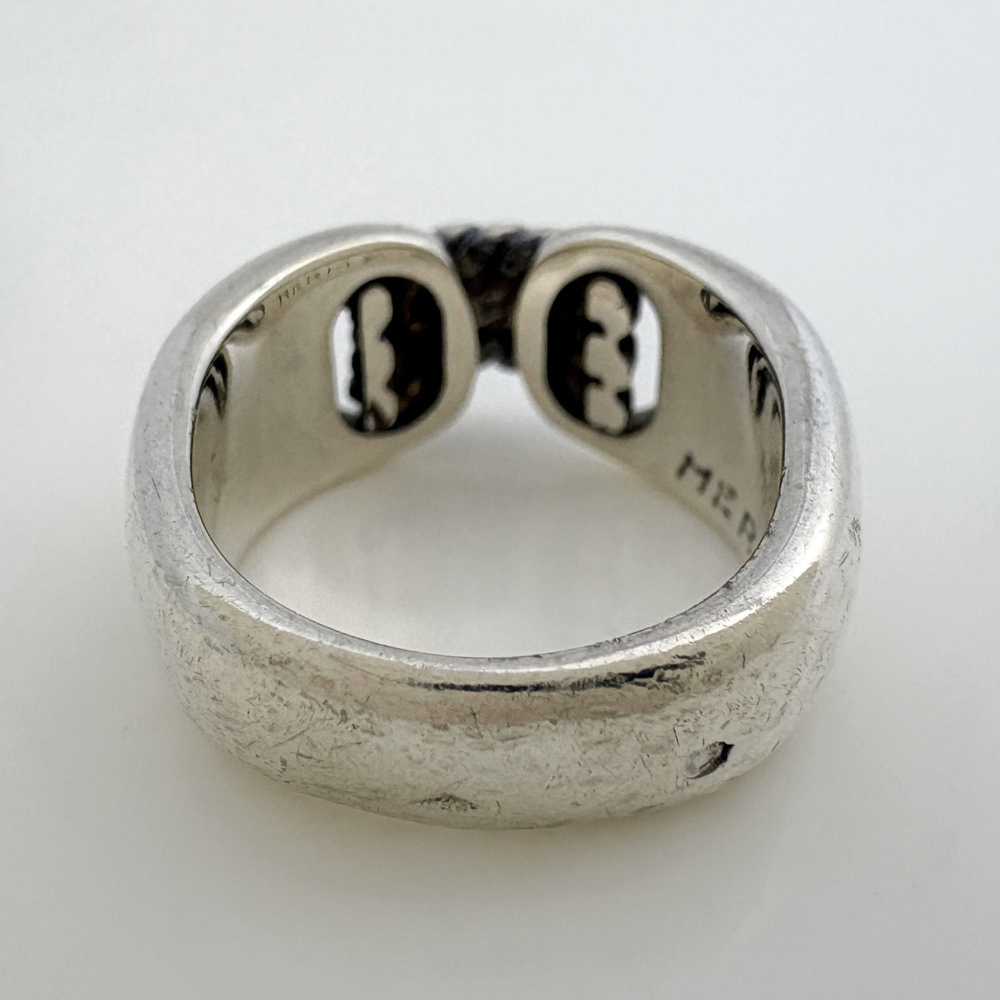 Hermes Silver Metal Band Ring (Pre-Owned)