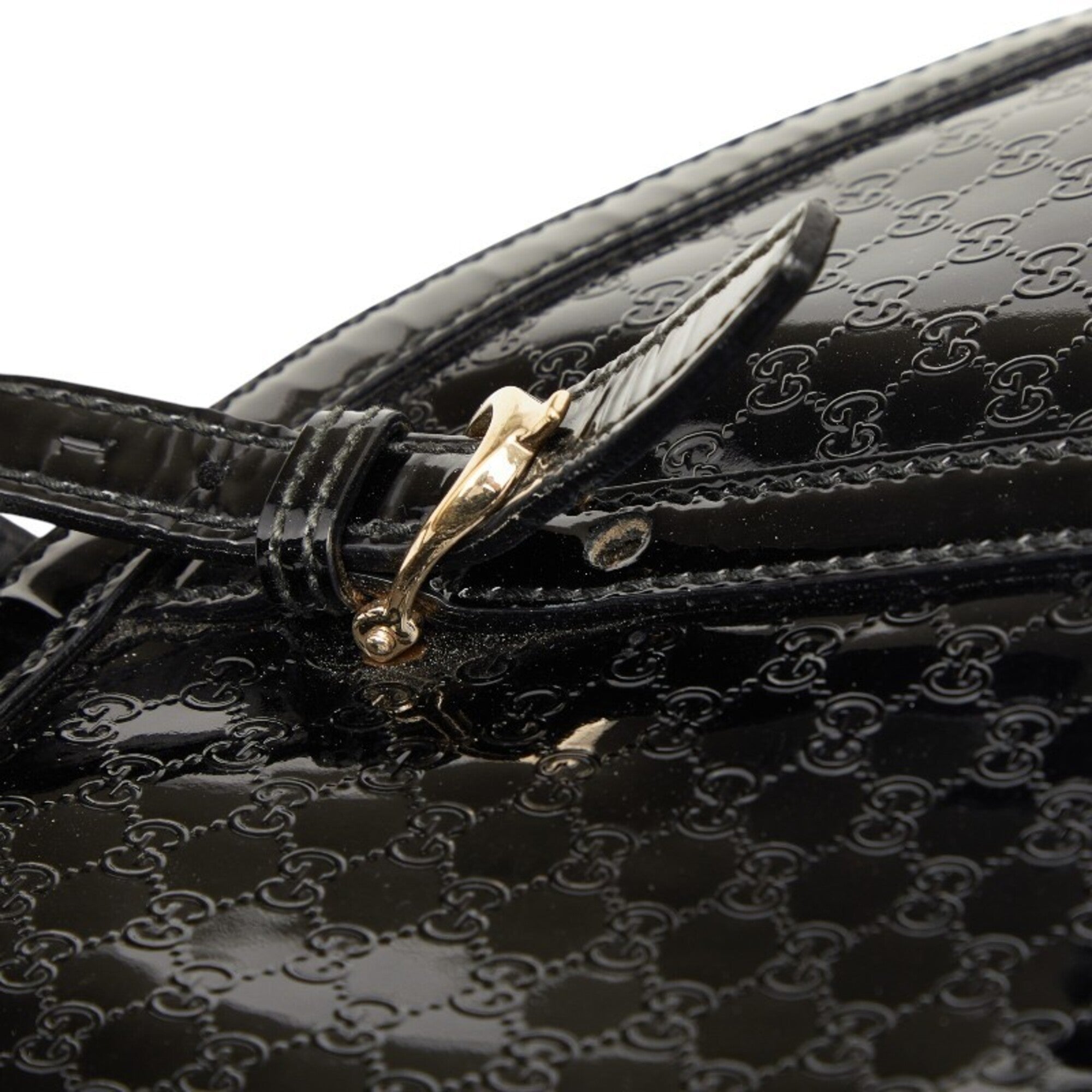 Gucci Black Leather Handbag Shoulder Bag (Pre-Owned)