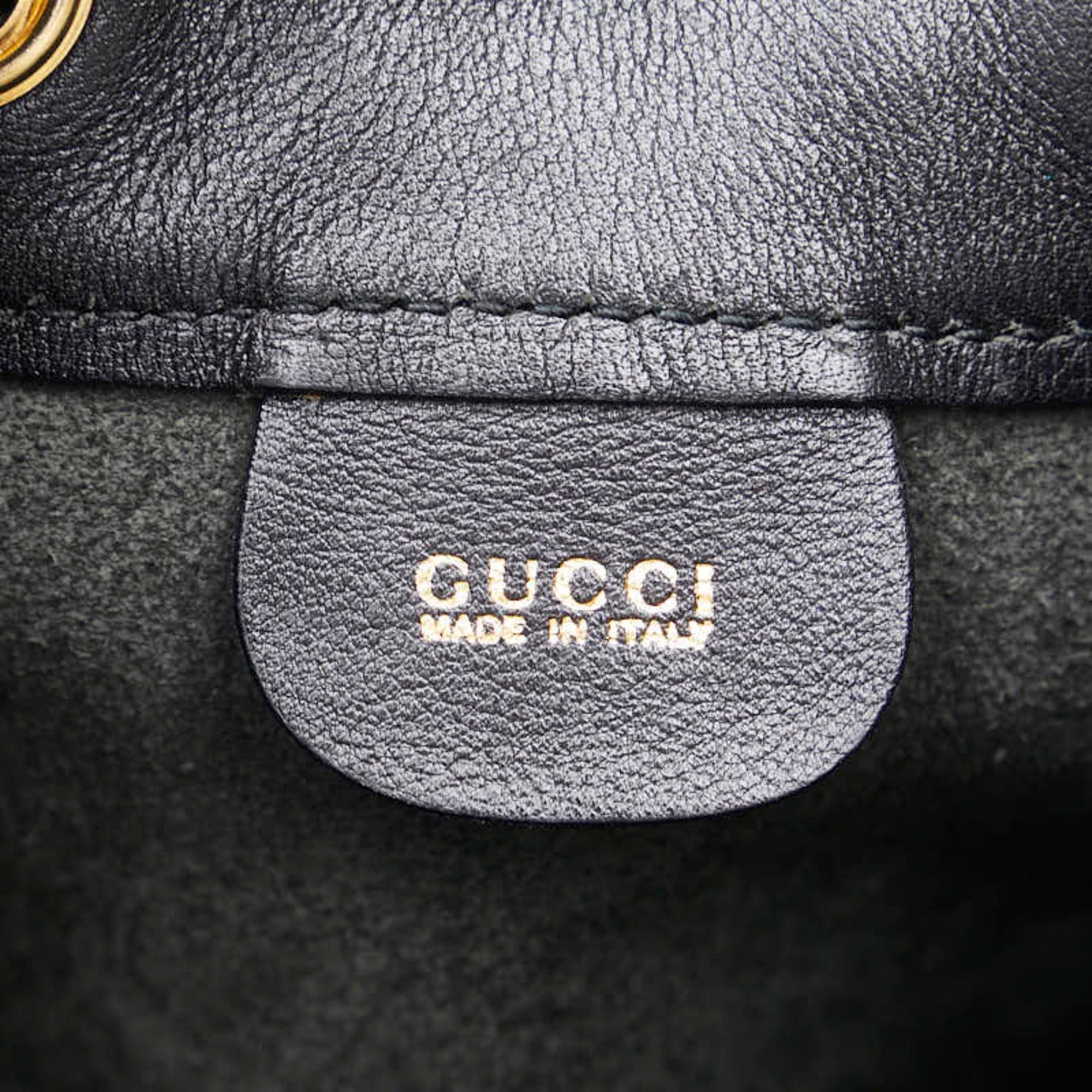 Gucci Black Leather Shoulder Bag Sling Bag (Pre-Owned)