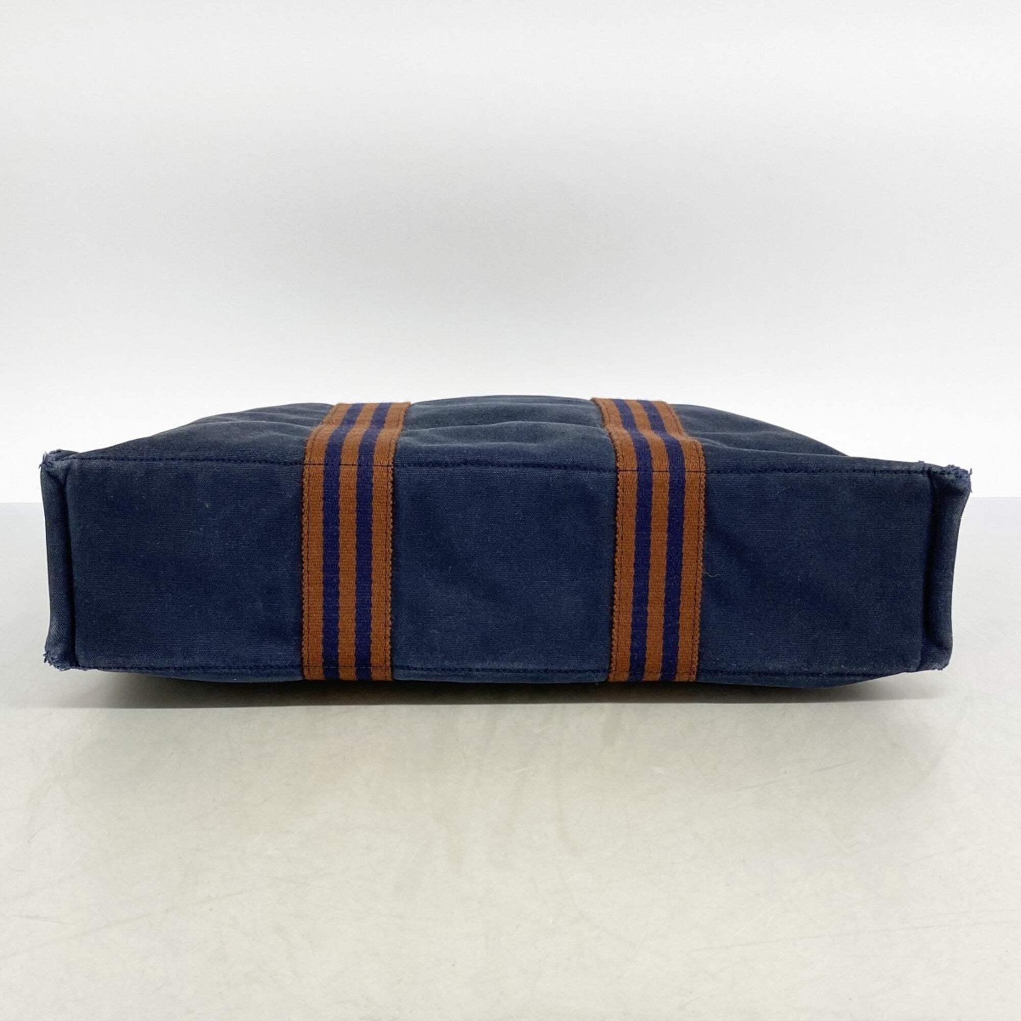 Hermes Navy Canvas Tote Bag (Pre-Owned)