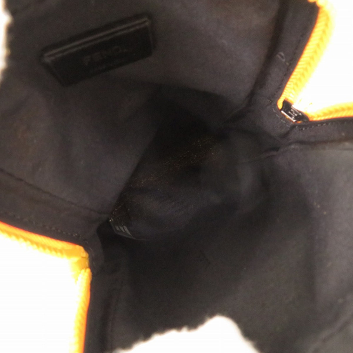 Fendi Yellow Nylon Pouch Shoulder Bag (Pre-Owned)