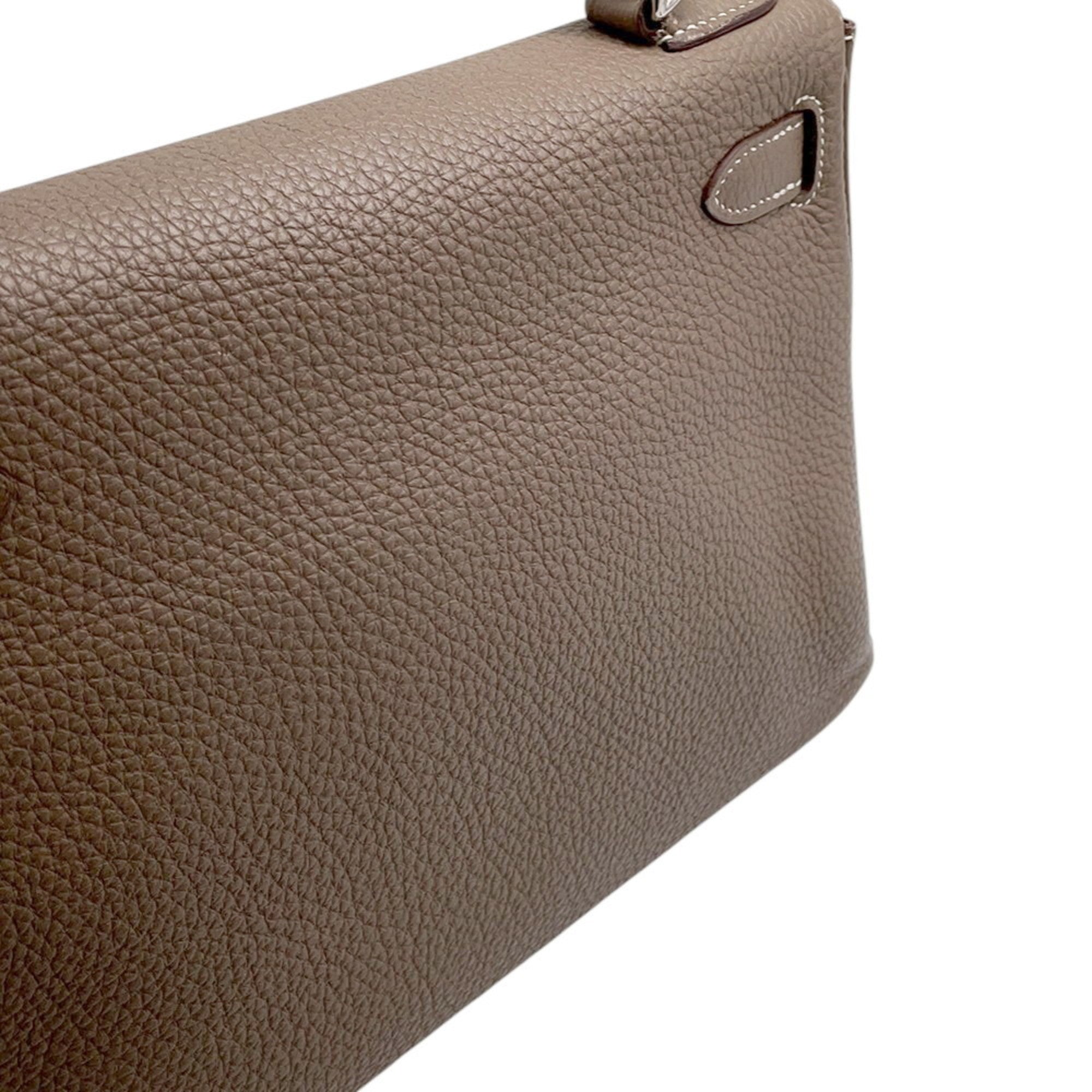 Hermes Kelly Etoupe Gray Togo Leather Handbag (Pre-Owned)