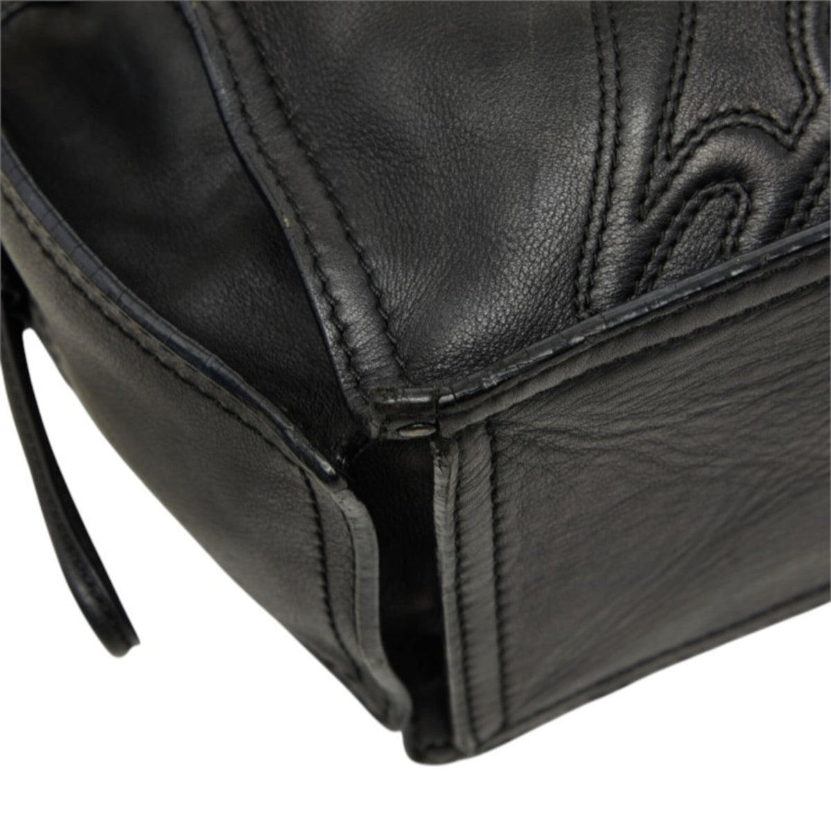 Loewe Black Leather Shoulder Bag Tote Bag (Pre-Owned)