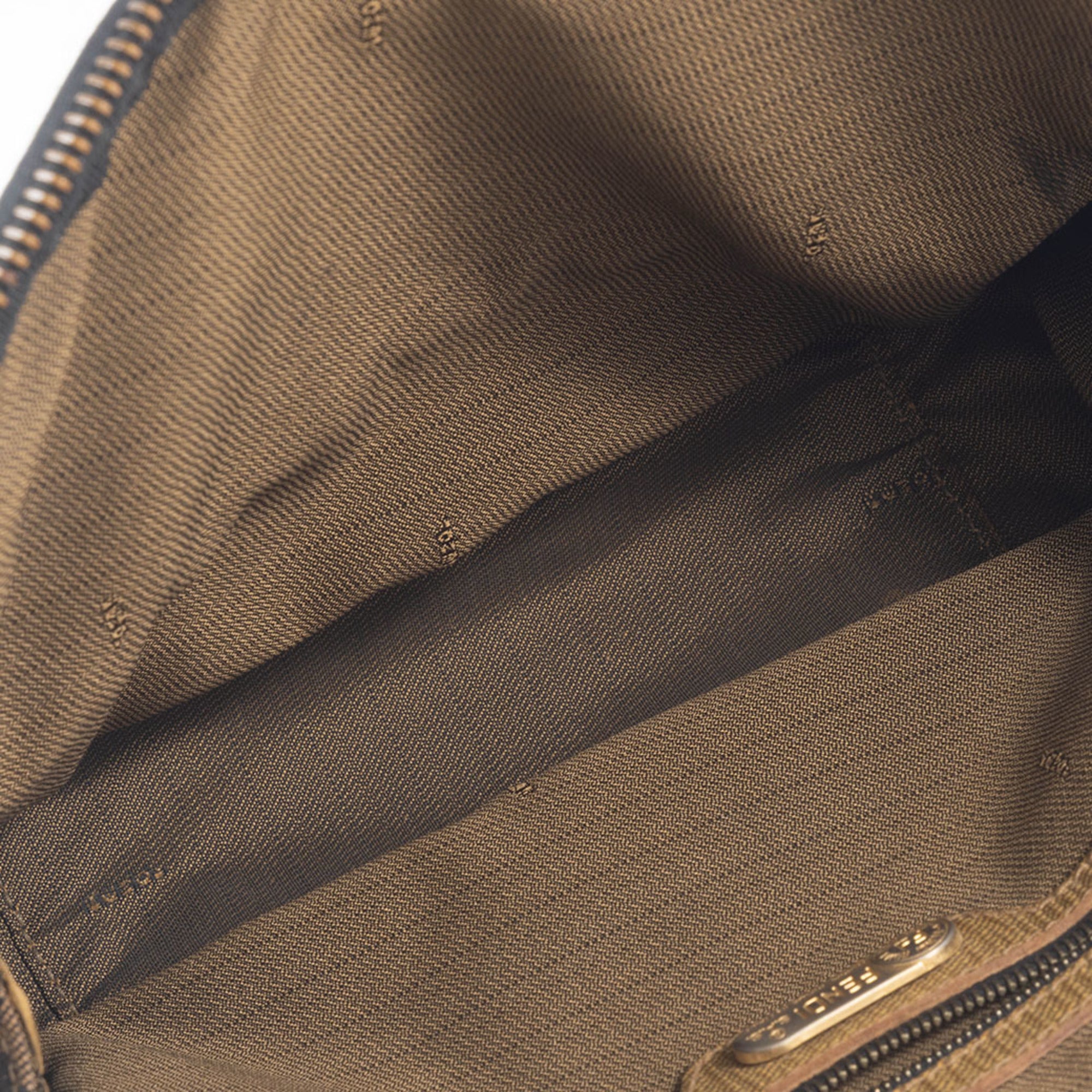 Fendi Brown Canvas Shoulder Bag (Pre-Owned)