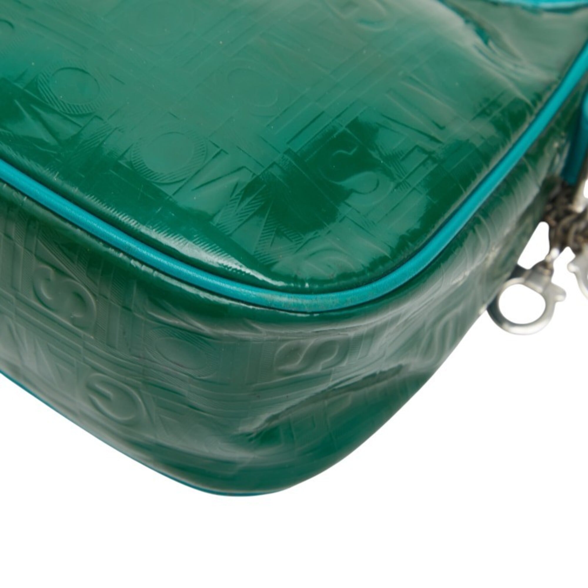Salvatore Ferragamo Green Leather Handbag Shoulder Bag (Pre-Owned)
