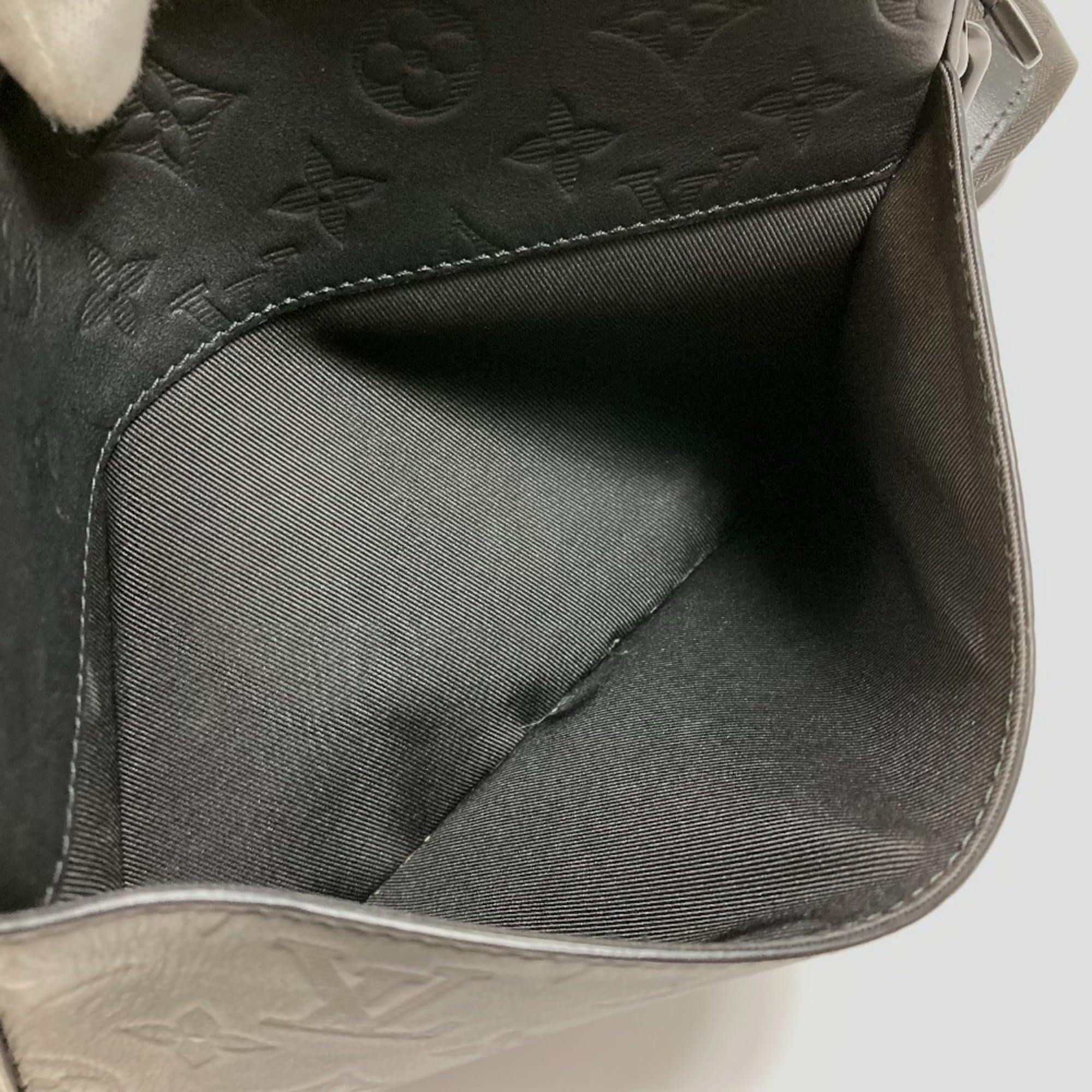 Louis Vuitton Black Monogram Shadow Shoulder Bag Sling Bag (Pre-Owned)