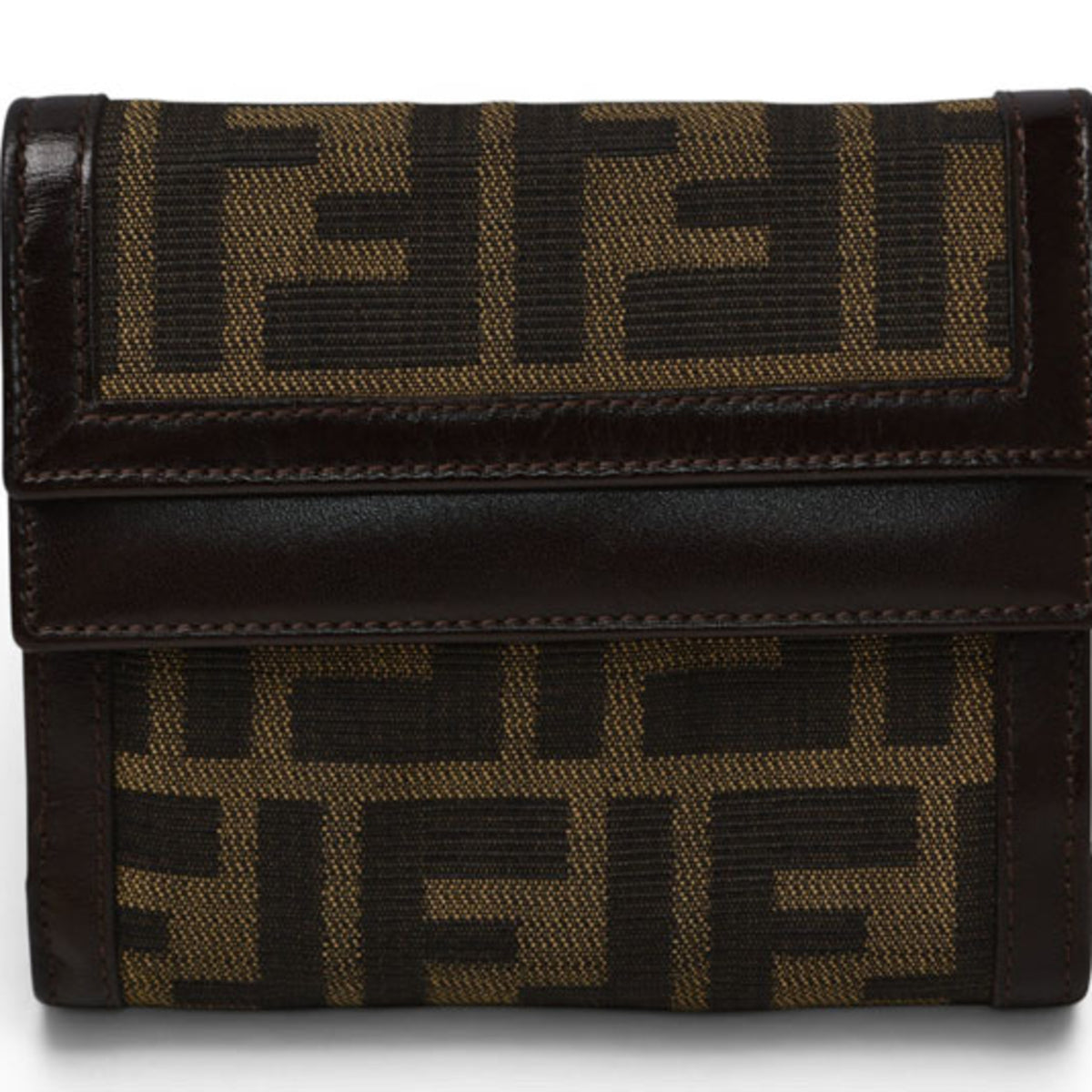Fendi Zucca Brown Canvas Wallet (Bi-Fold) (Pre-Owned)