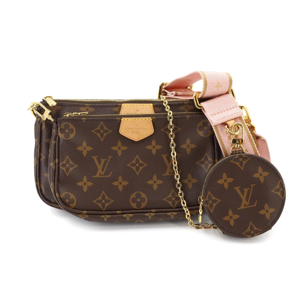 Louis Vuitton Monogram Rose Clair Monogram Handbag Pochette Pouch Shoulder Bag (Pre-Owned)