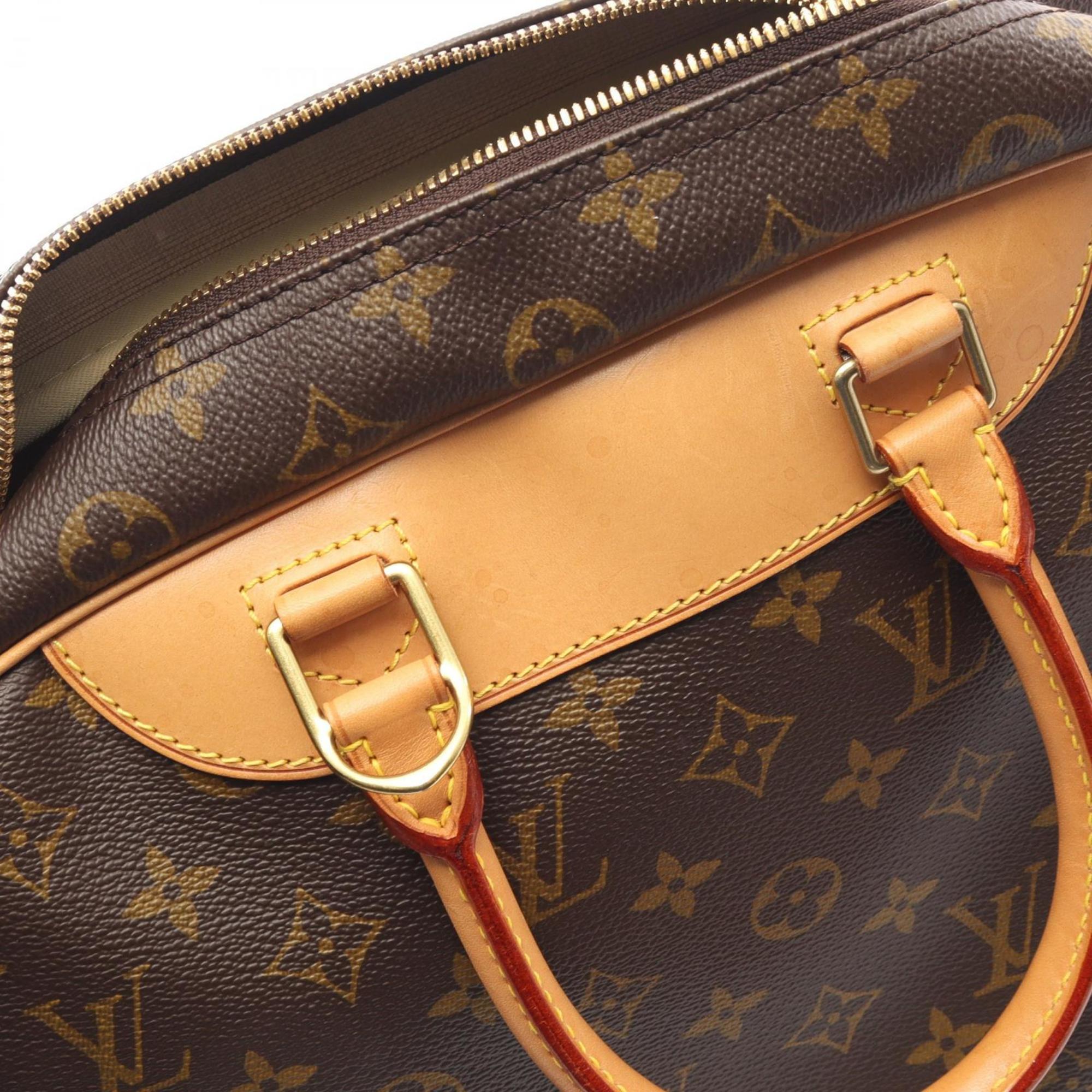 Louis Vuitton Monogram Brown Coated Canvas Leather Handbag (Pre-Owned)