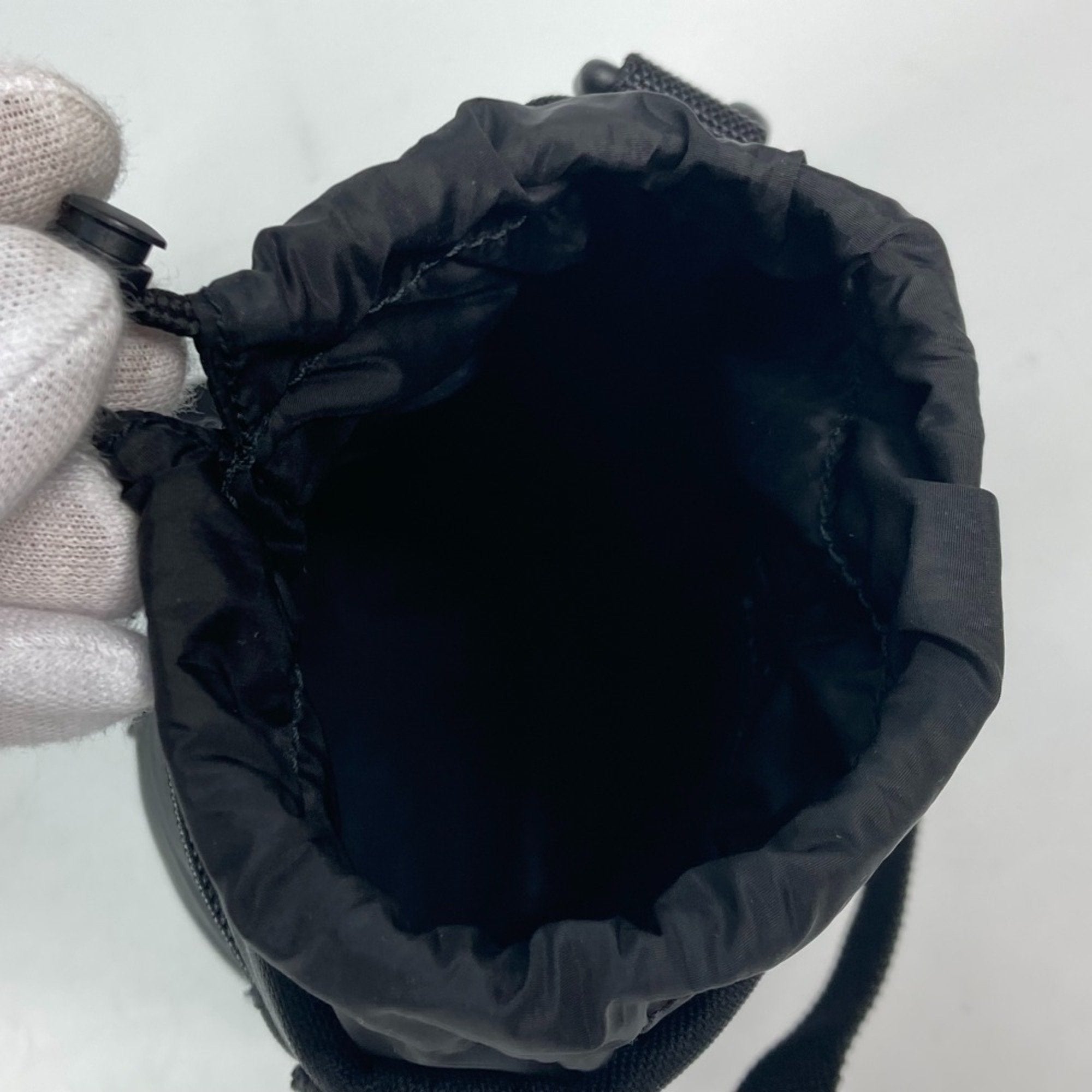 Balenciaga Black White Nylon Leather Pochette Shoulder Bag (Pre-Owned)